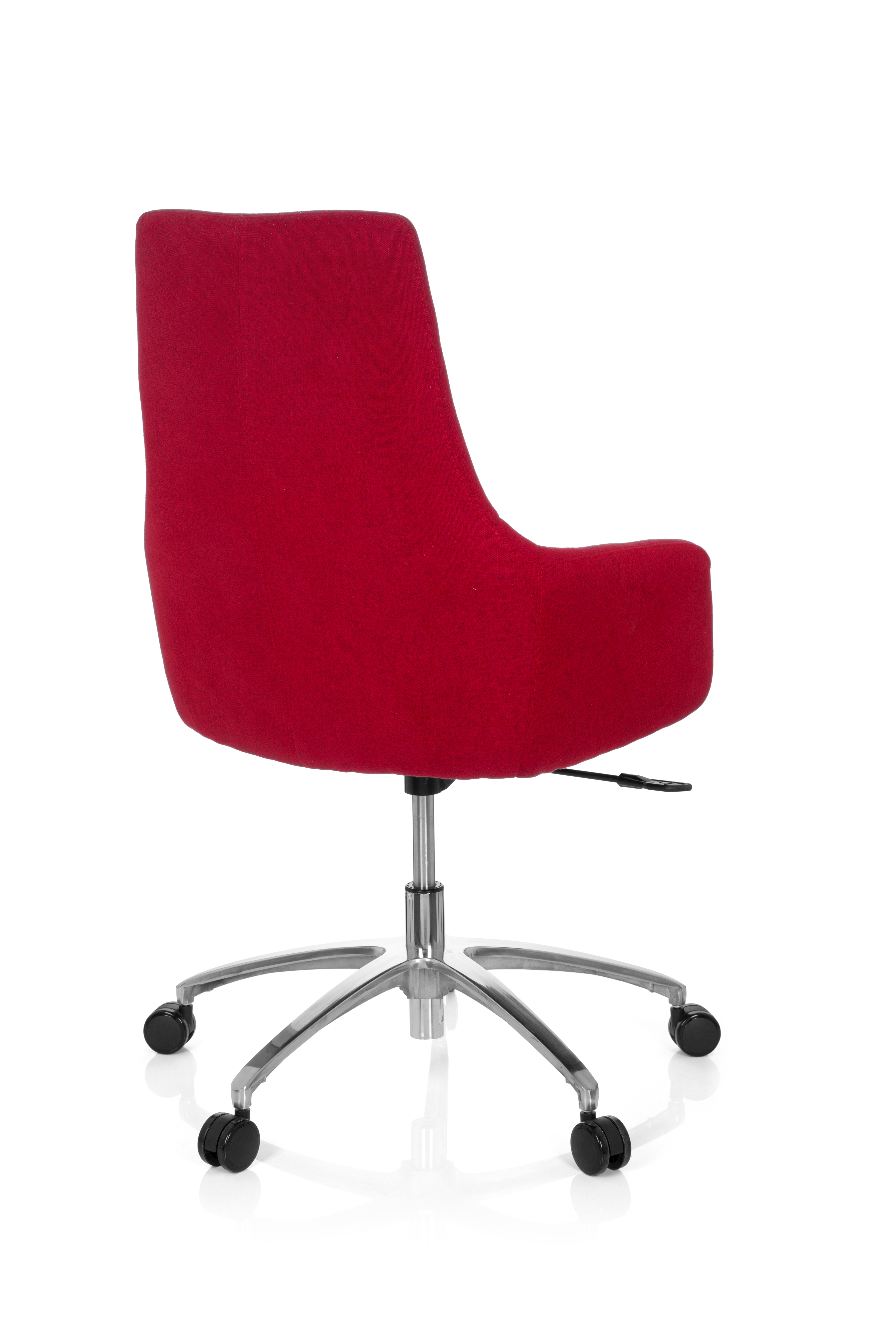Sedia da ufficio rivestimento in tessuto rosso