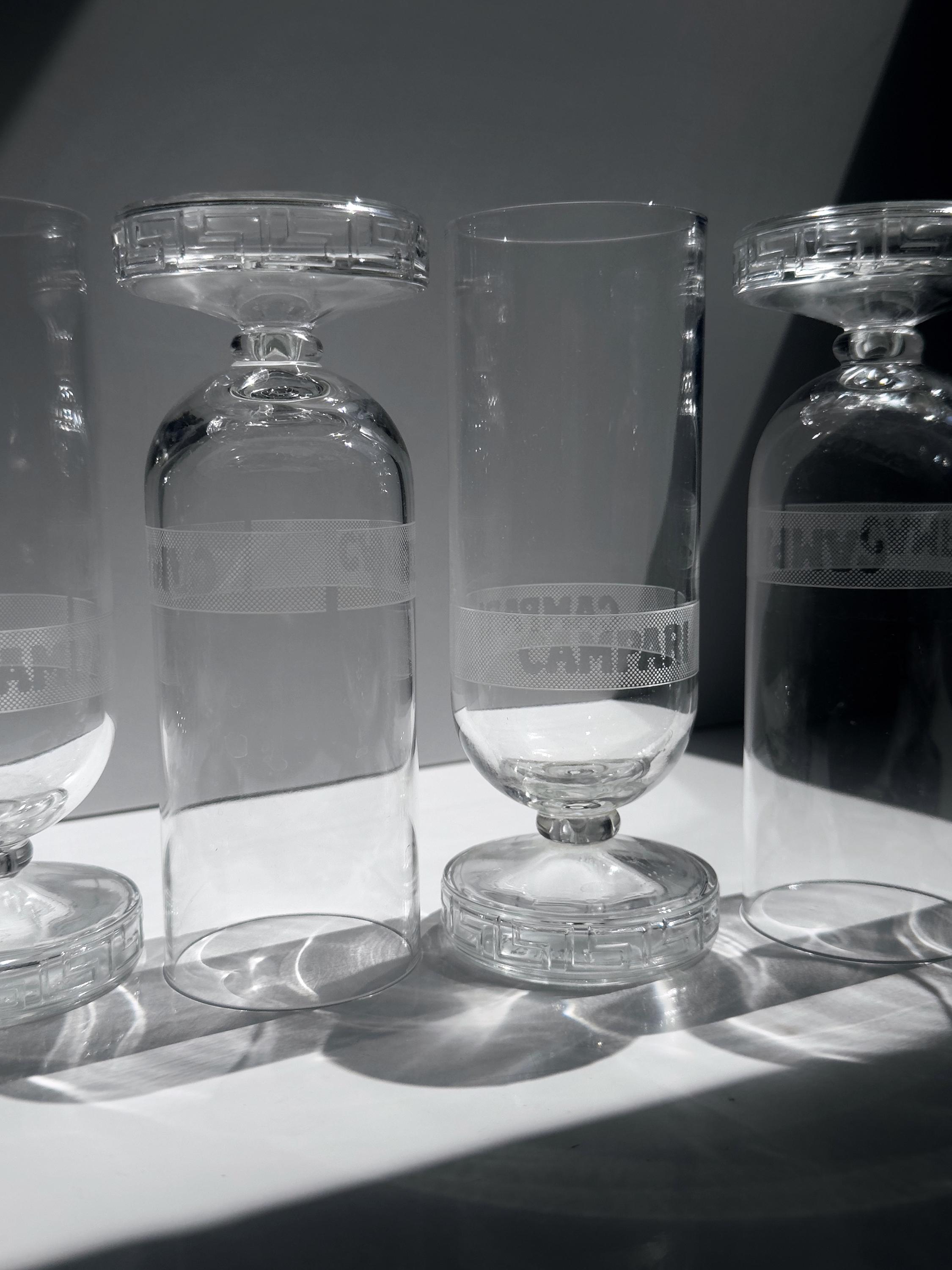 5 Campari „Greca“ Bittergläser von Matteo Thun für Alessi