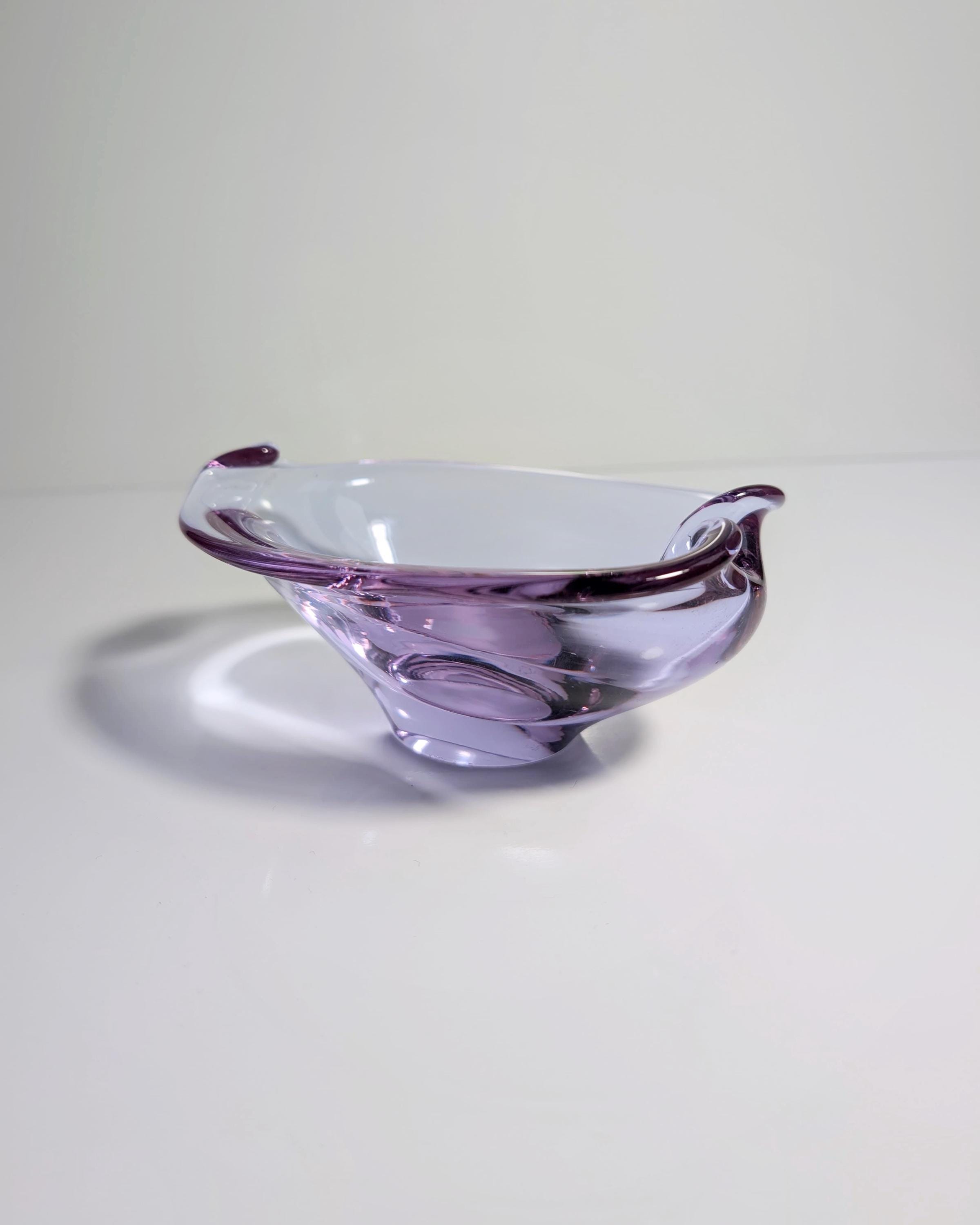 Vintage böhmischer Alexandritglas-Aschenbecher, 1950er