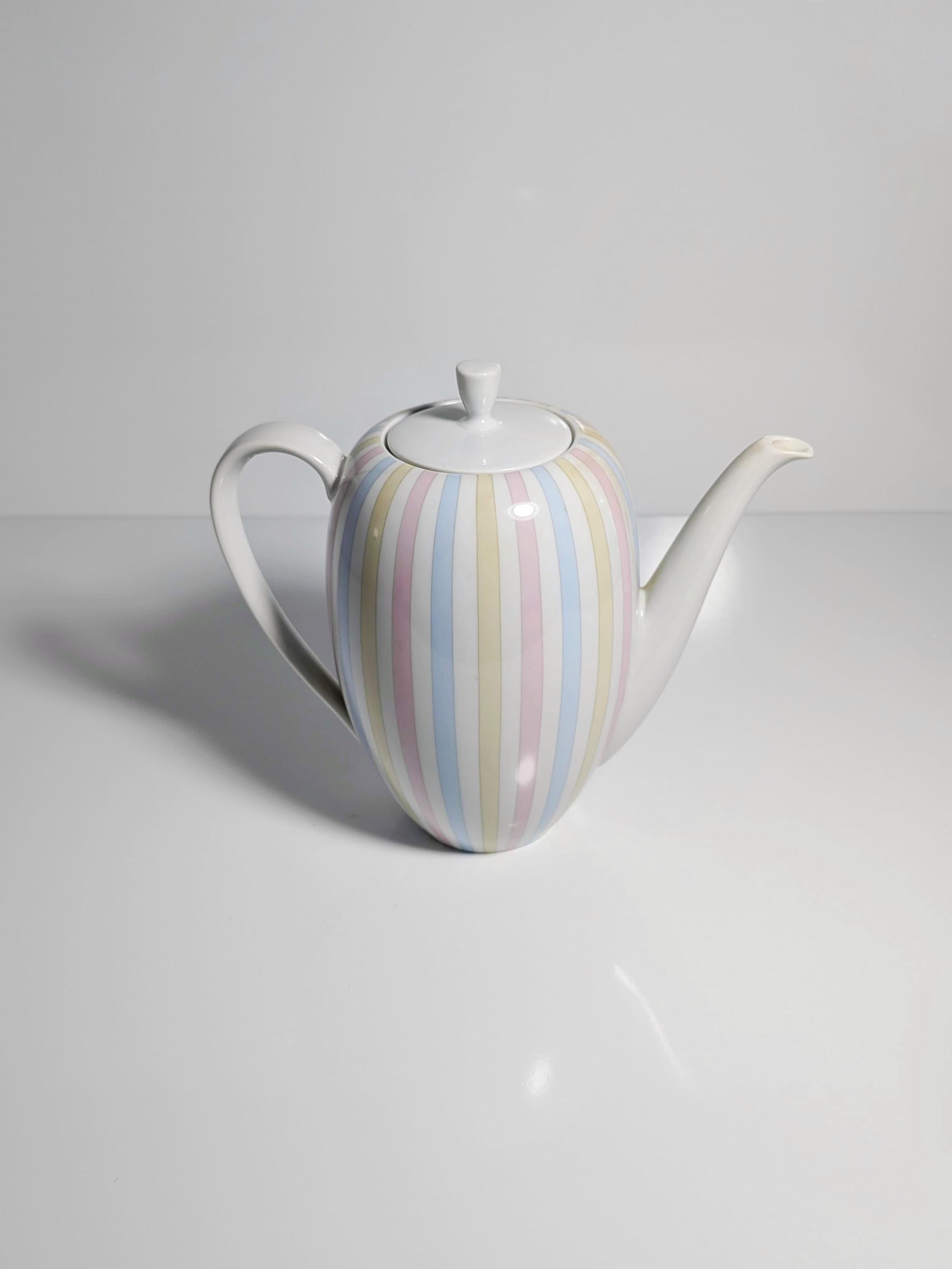 Eschenbach Kaffeekanne in Pastellfarben, Mid Century 1950er