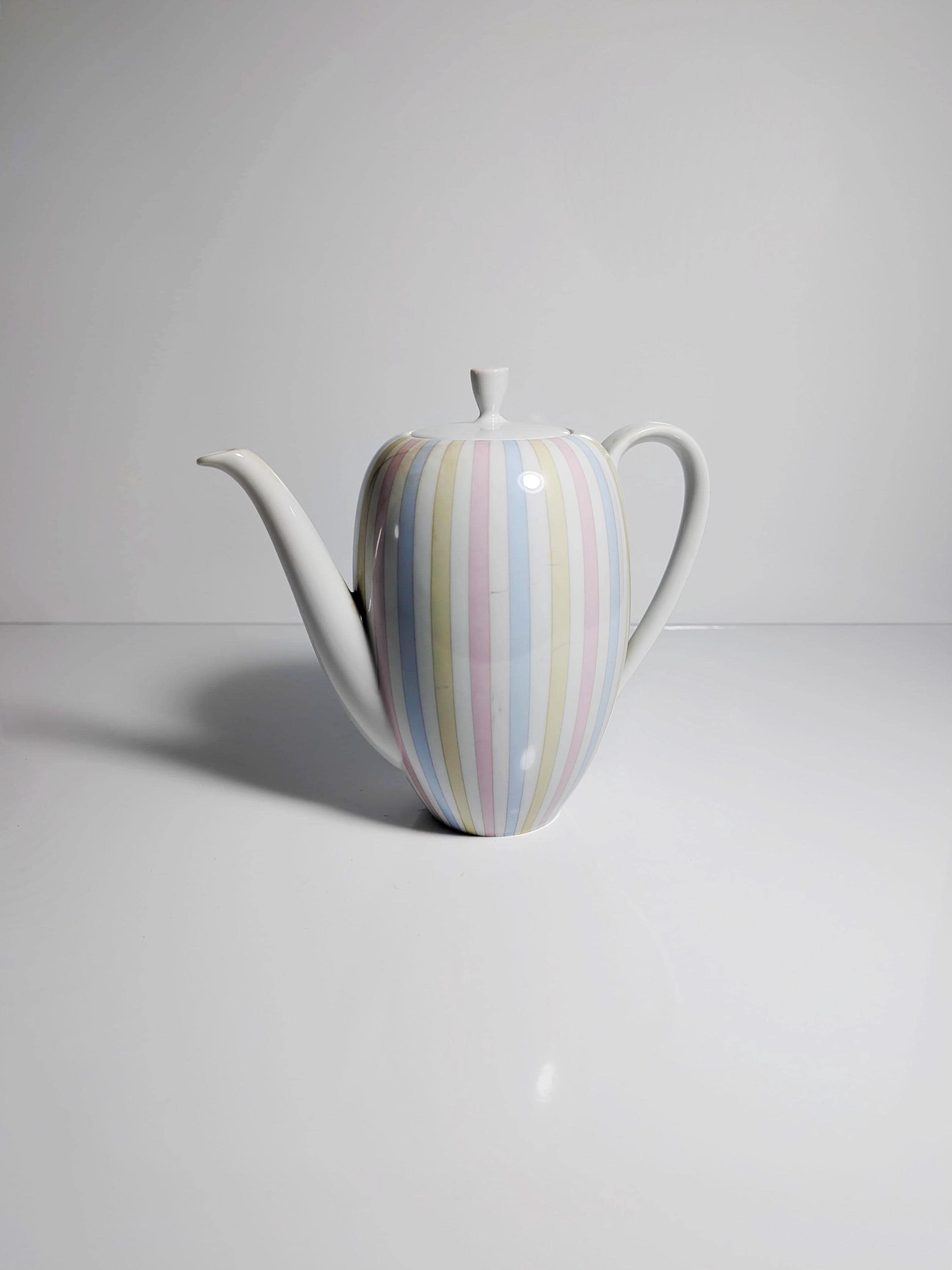 Eschenbach Kaffeekanne in Pastellfarben, Mid Century 1950er