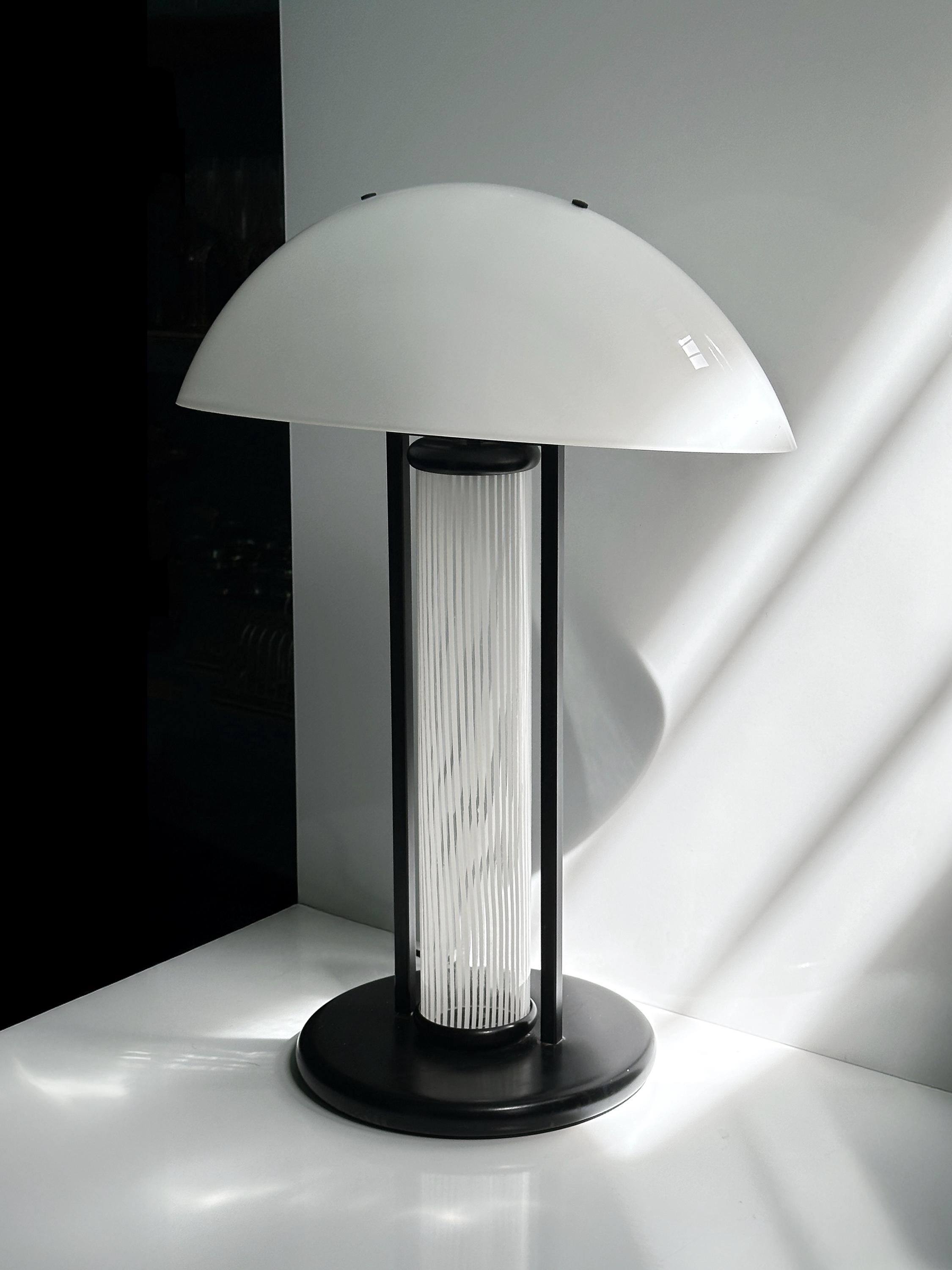 Große Murano Glas Tischlampe von Bruno Gecchelin für Skipper