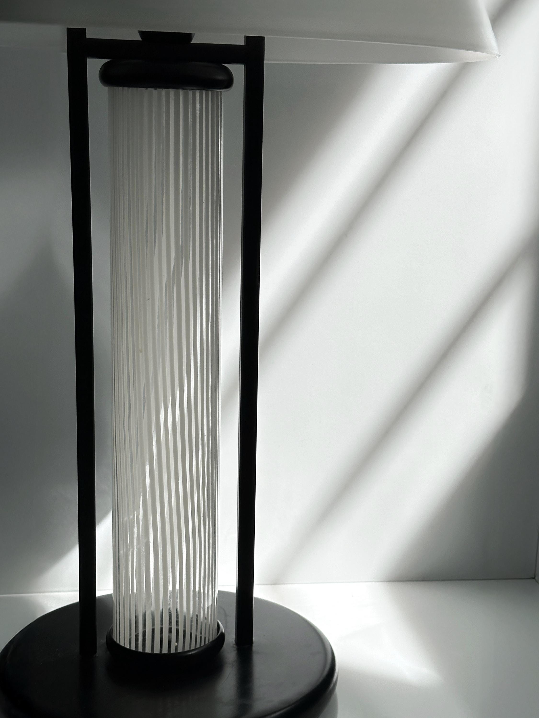 Große Murano Glas Tischlampe von Bruno Gecchelin für Skipper