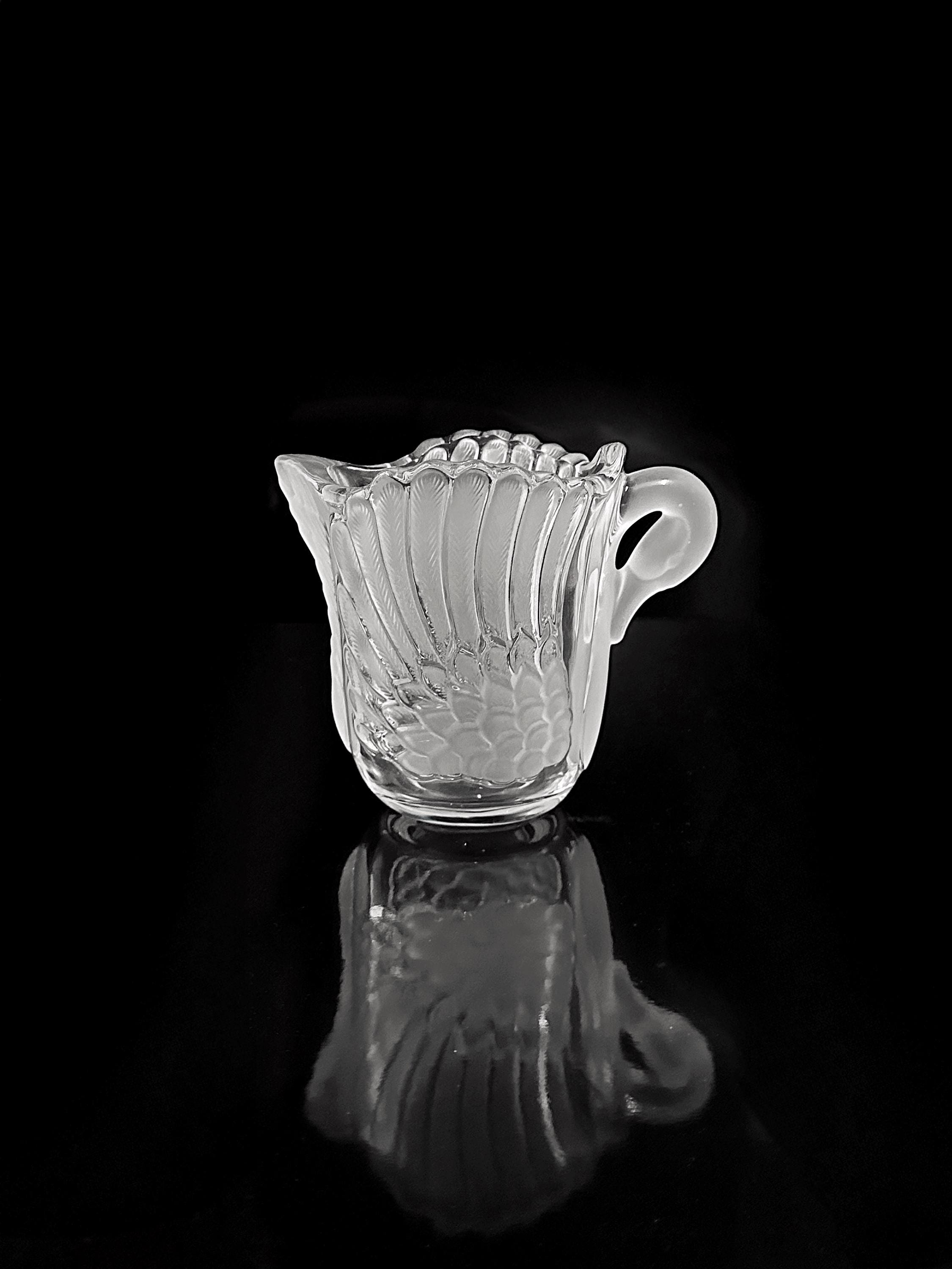 Vintage Walther Glas Schwan-Karaffe, Art Deco Revival 1980er