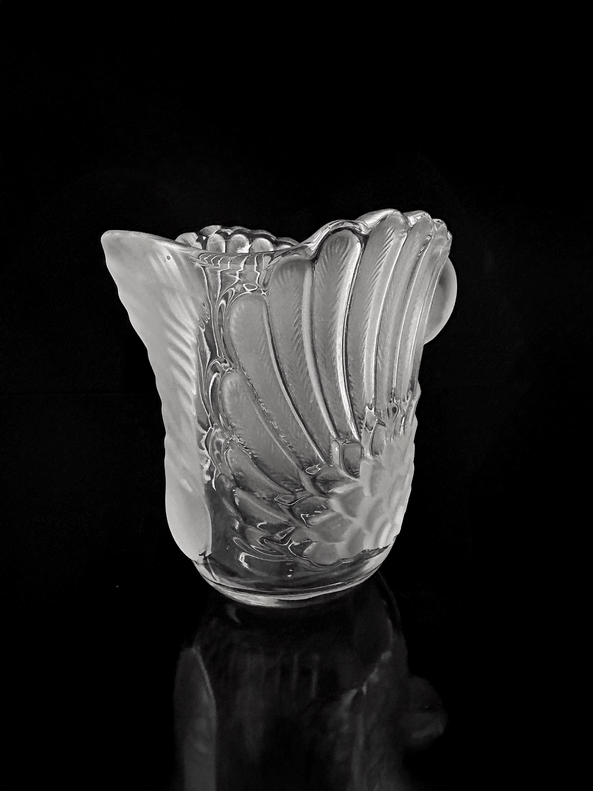 Vintage Walther Glas Schwan-Karaffe, Art Deco Revival 1980er