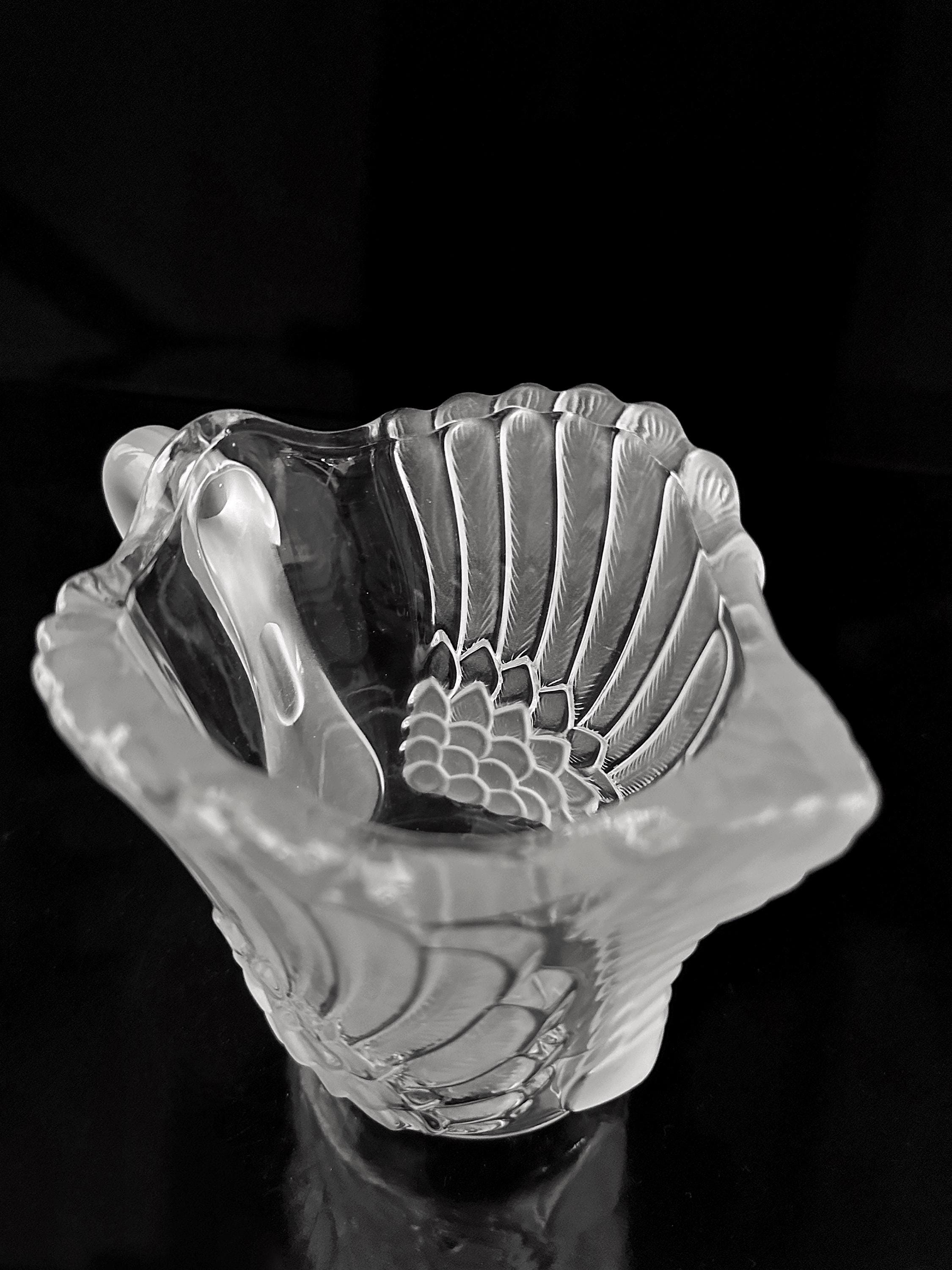 Vintage Walther Glas Schwan-Karaffe, Art Deco Revival 1980er