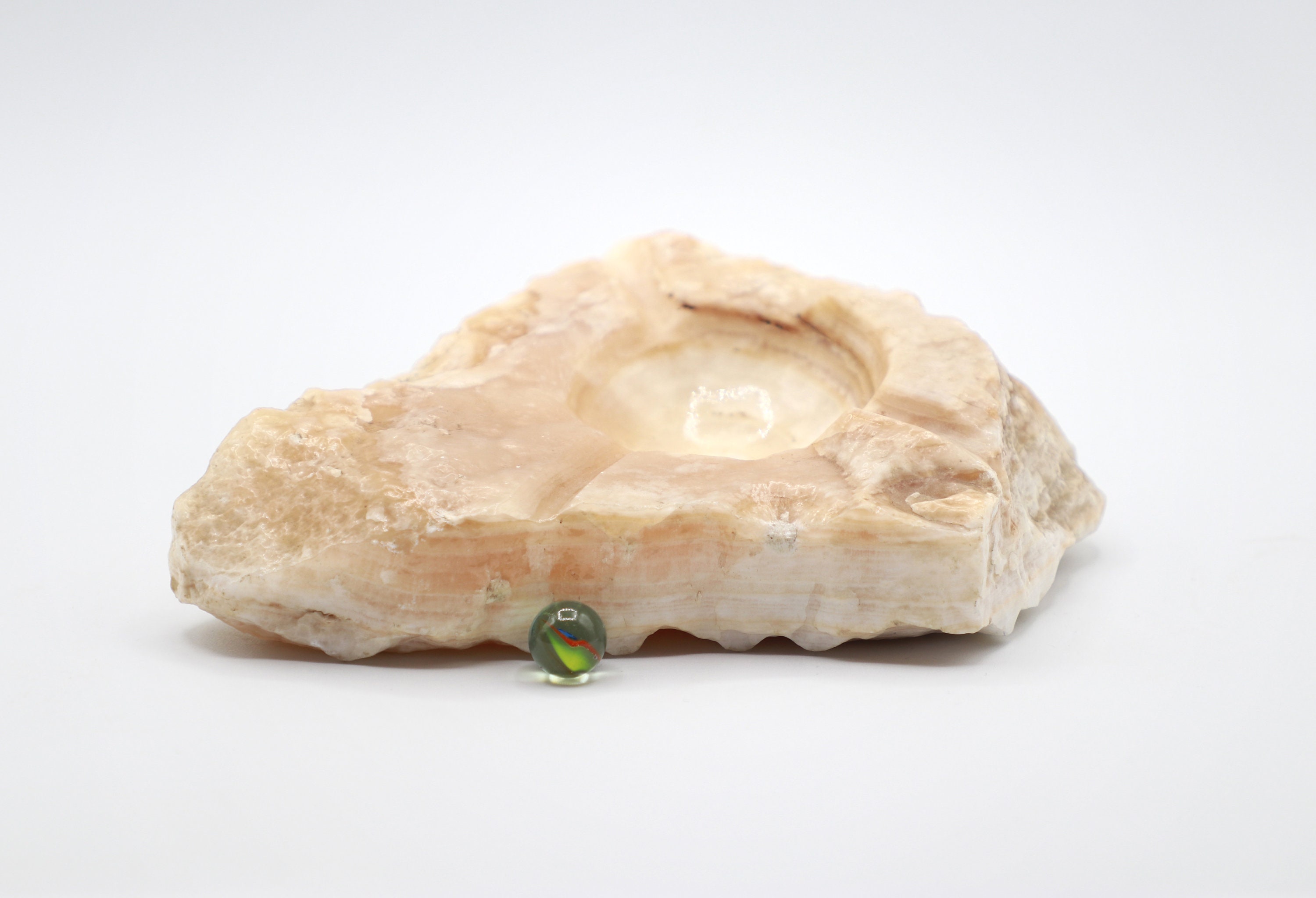 Vintage italienischer Alabaster-Aschenbecher, 1960er/70er