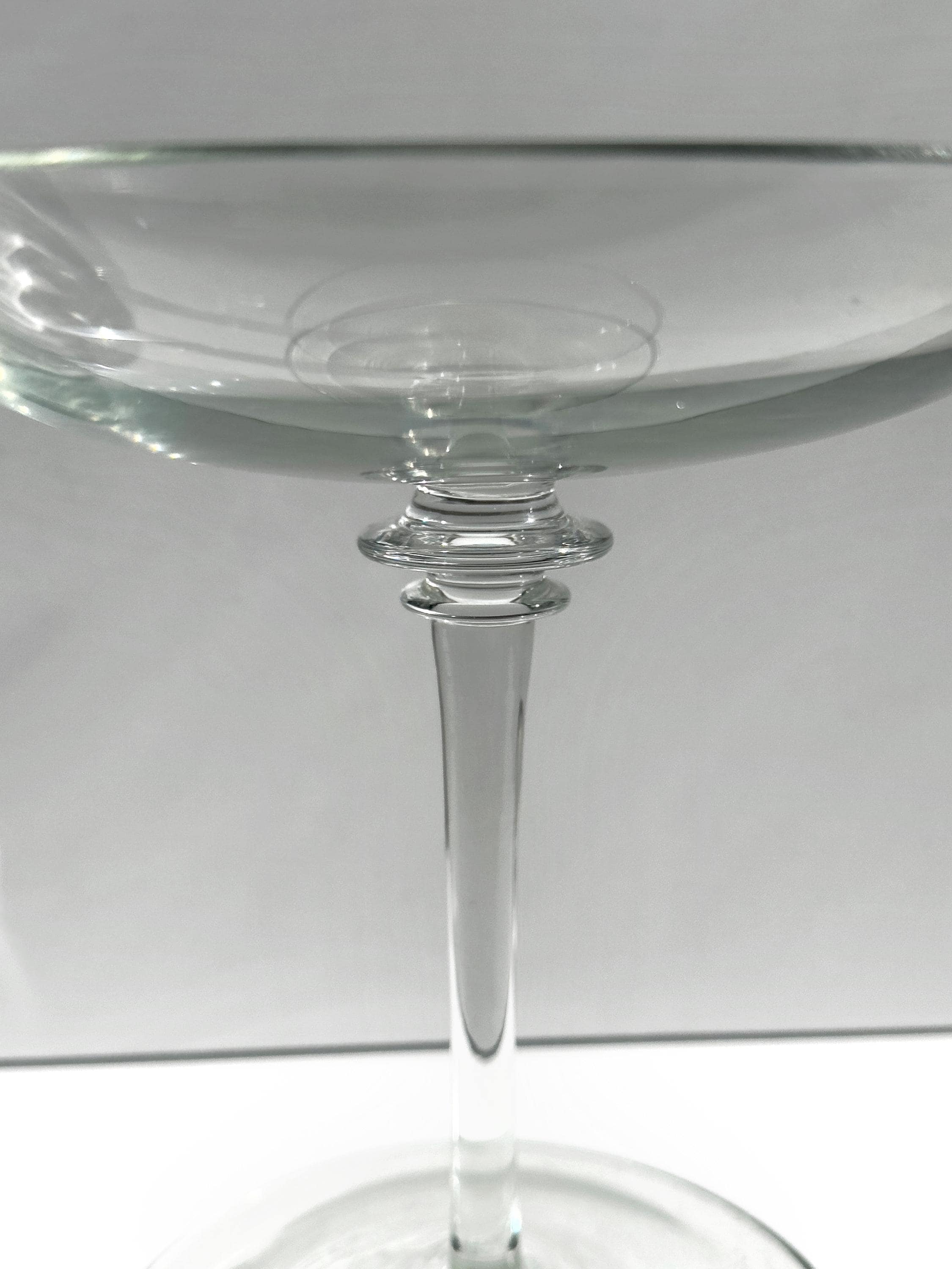 Vintage mundgeblasene Glas Fußschale
