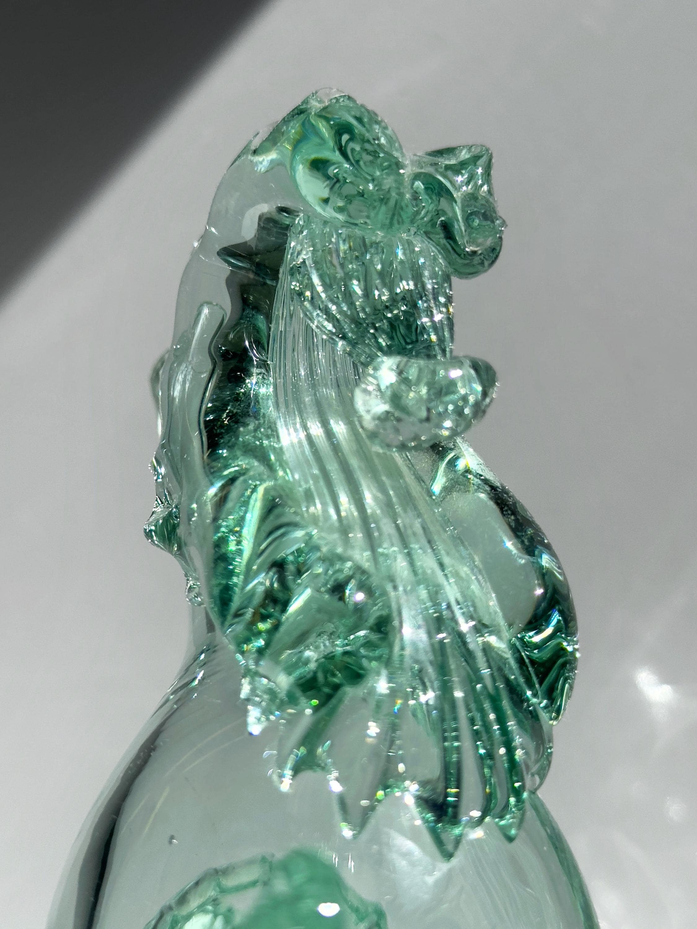 Vintage Murano Pferde-Vase in Mintgrün, Italien um 1970
