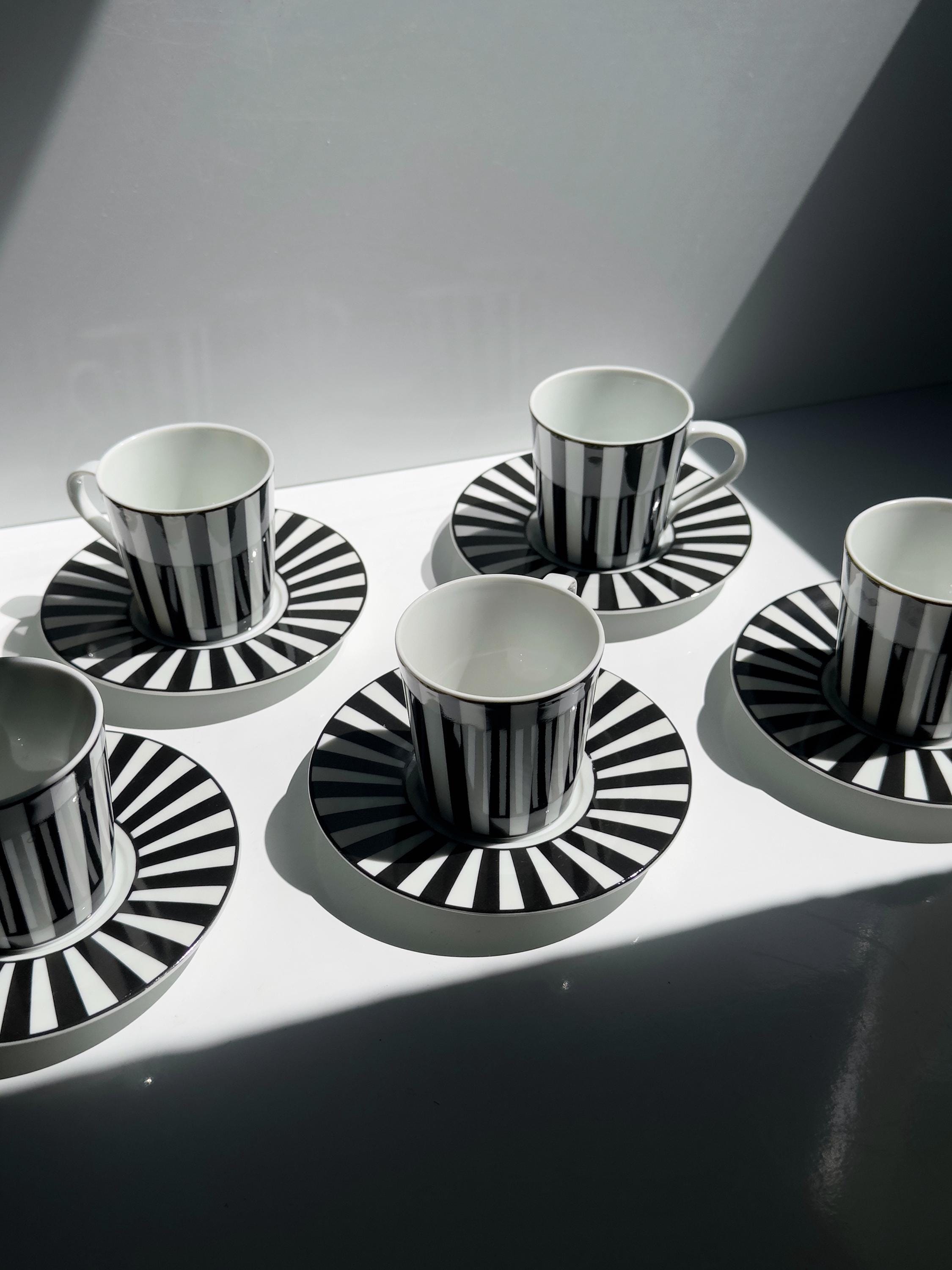 6 Vintage Mique „Chopin“ Espressotassen mit Untertassen