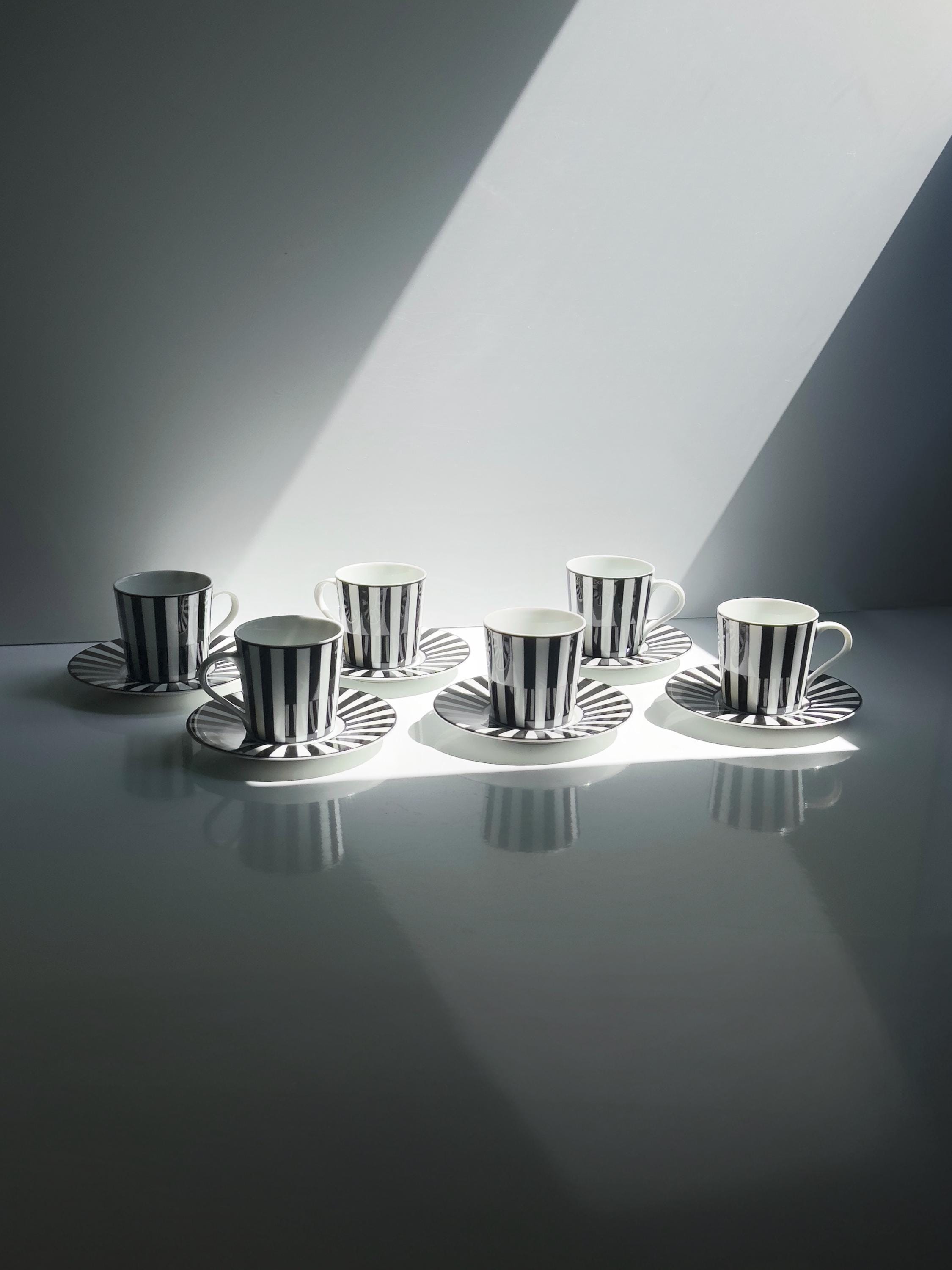 6 Vintage Mique „Chopin“ Espressotassen mit Untertassen