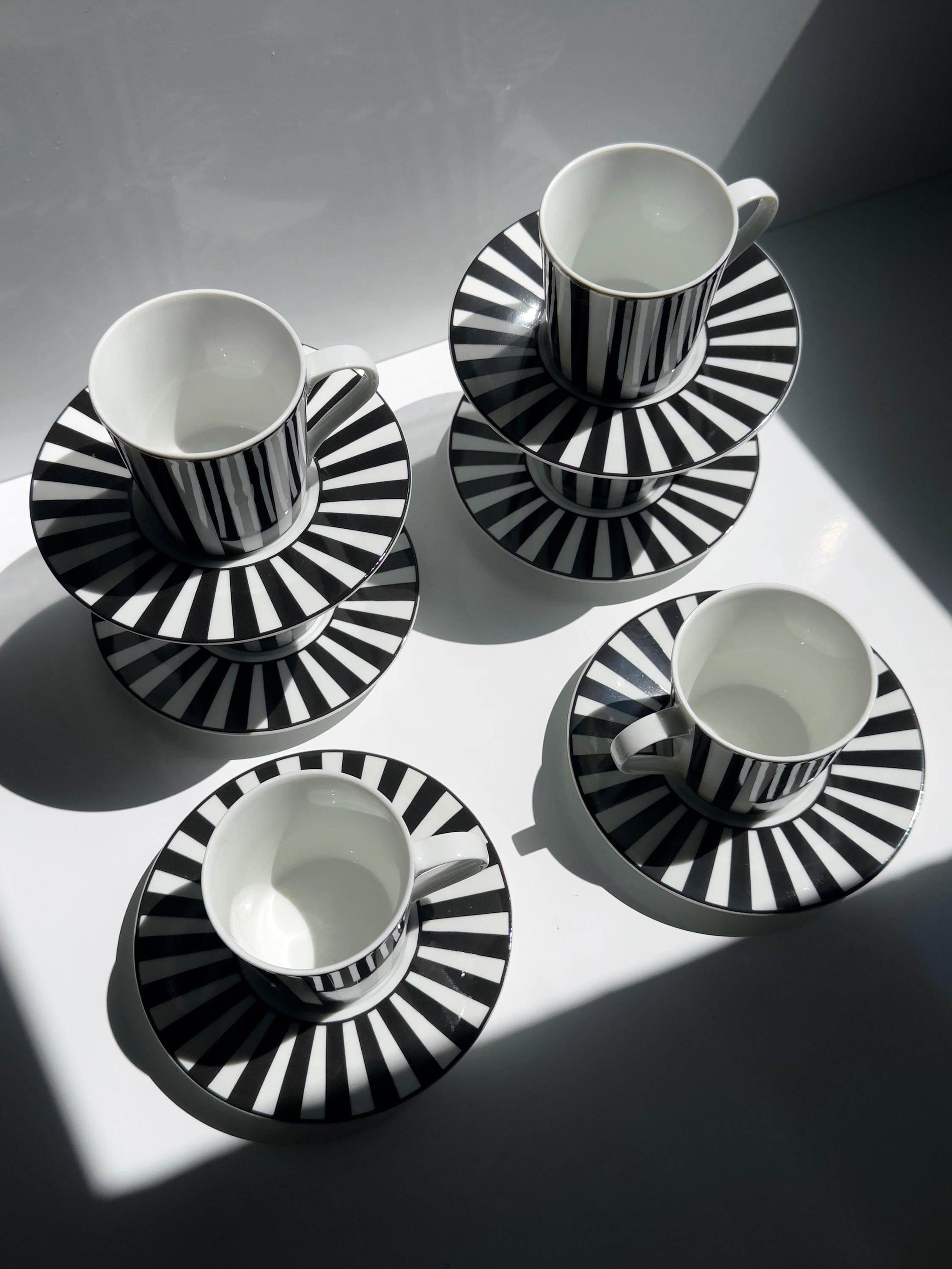 6 Vintage Mique „Chopin“ Espressotassen mit Untertassen