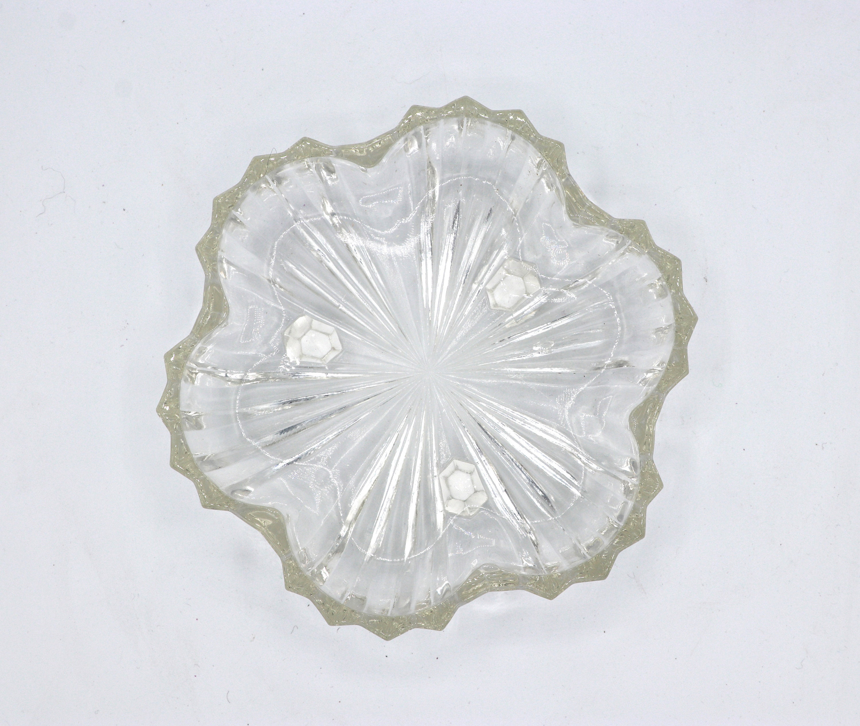 3 Vintage Glasschalen in Blütenform