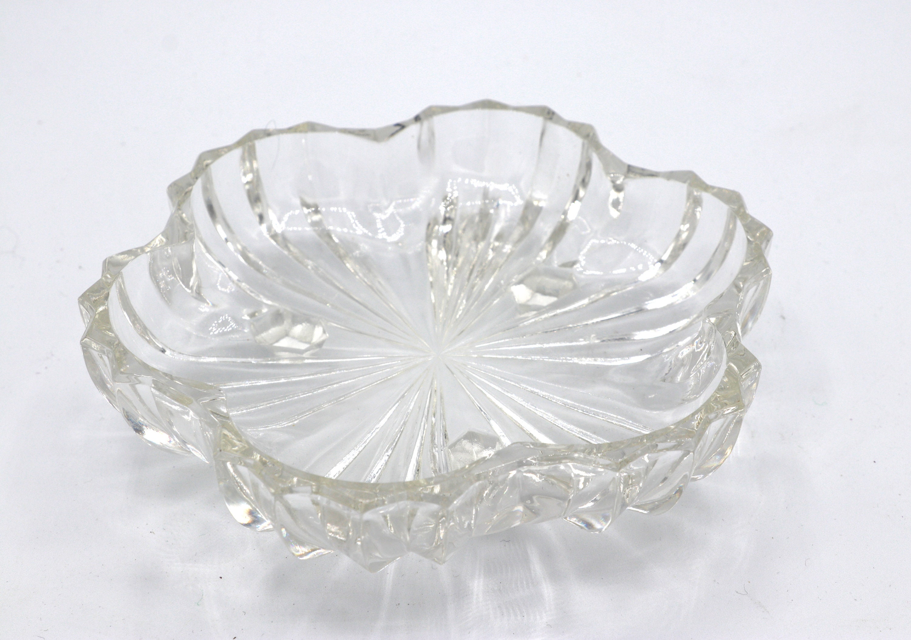 3 Vintage Glasschalen in Blütenform