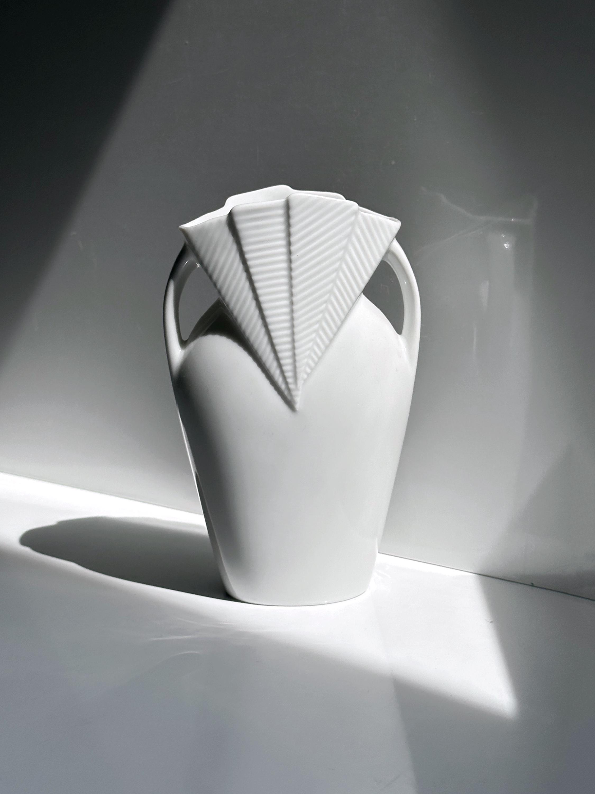 Kaiser Porzellan Vase, Art Deco Revival / Postmodern, 1980er