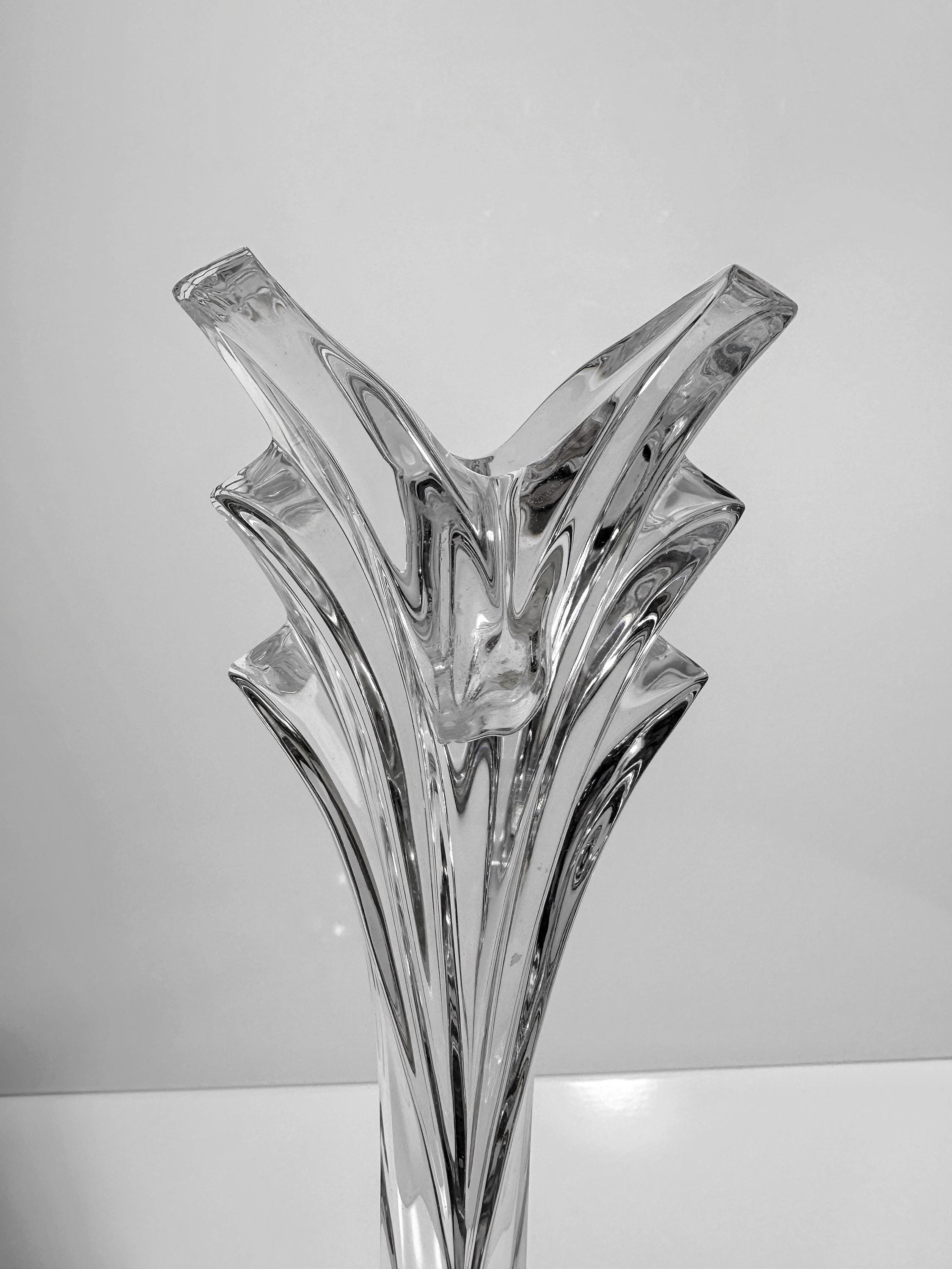 Nachtmann Kristall Glas Kerzenständer Art Deco Revival 80er