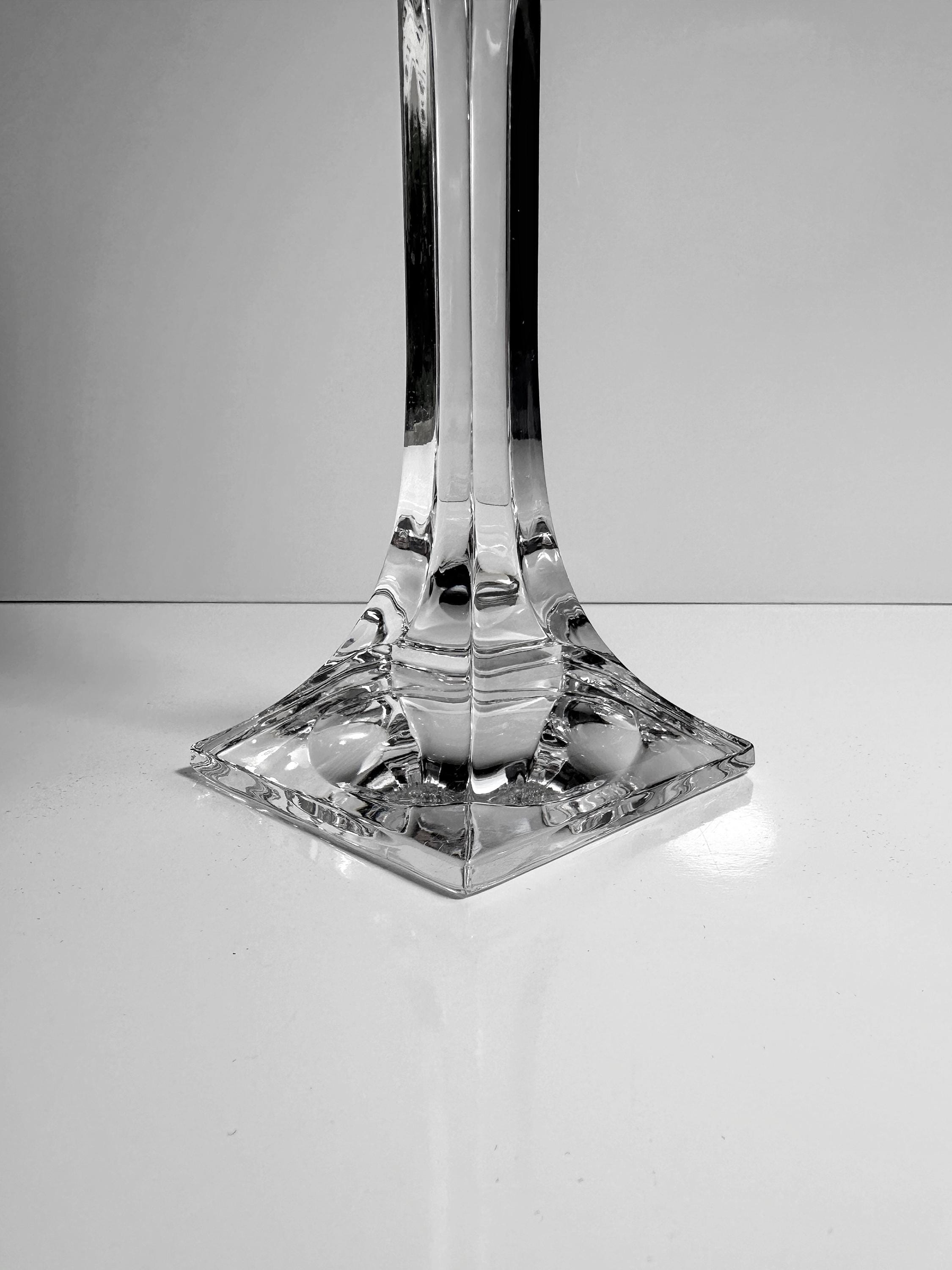 Nachtmann Kristall Glas Kerzenständer Art Deco Revival 80er