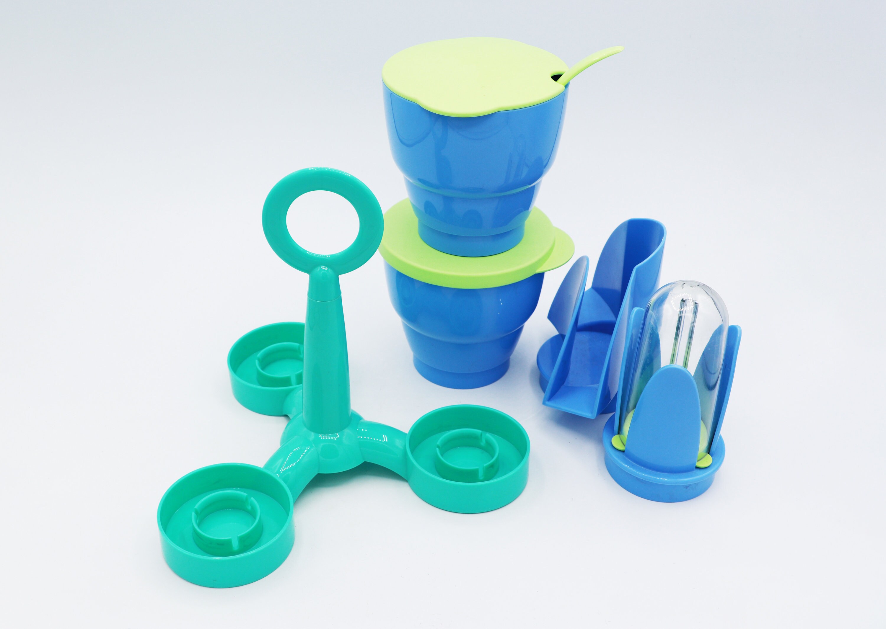 Vintage Tupperware Menage in Pastell, Postmodern 1990er