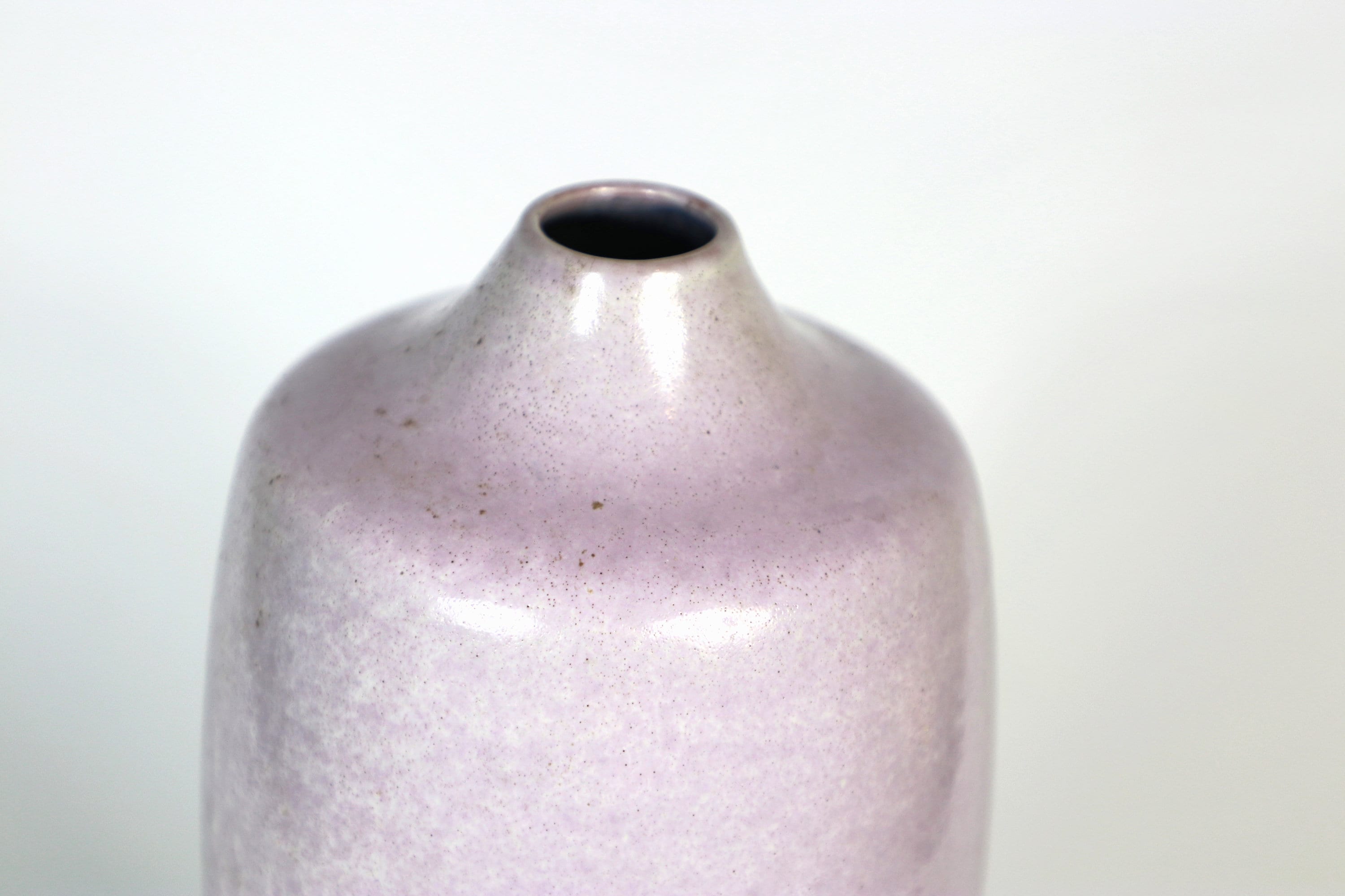 Vintage Keramikvase in Flieder mit Effektglasur, 1980er/90er