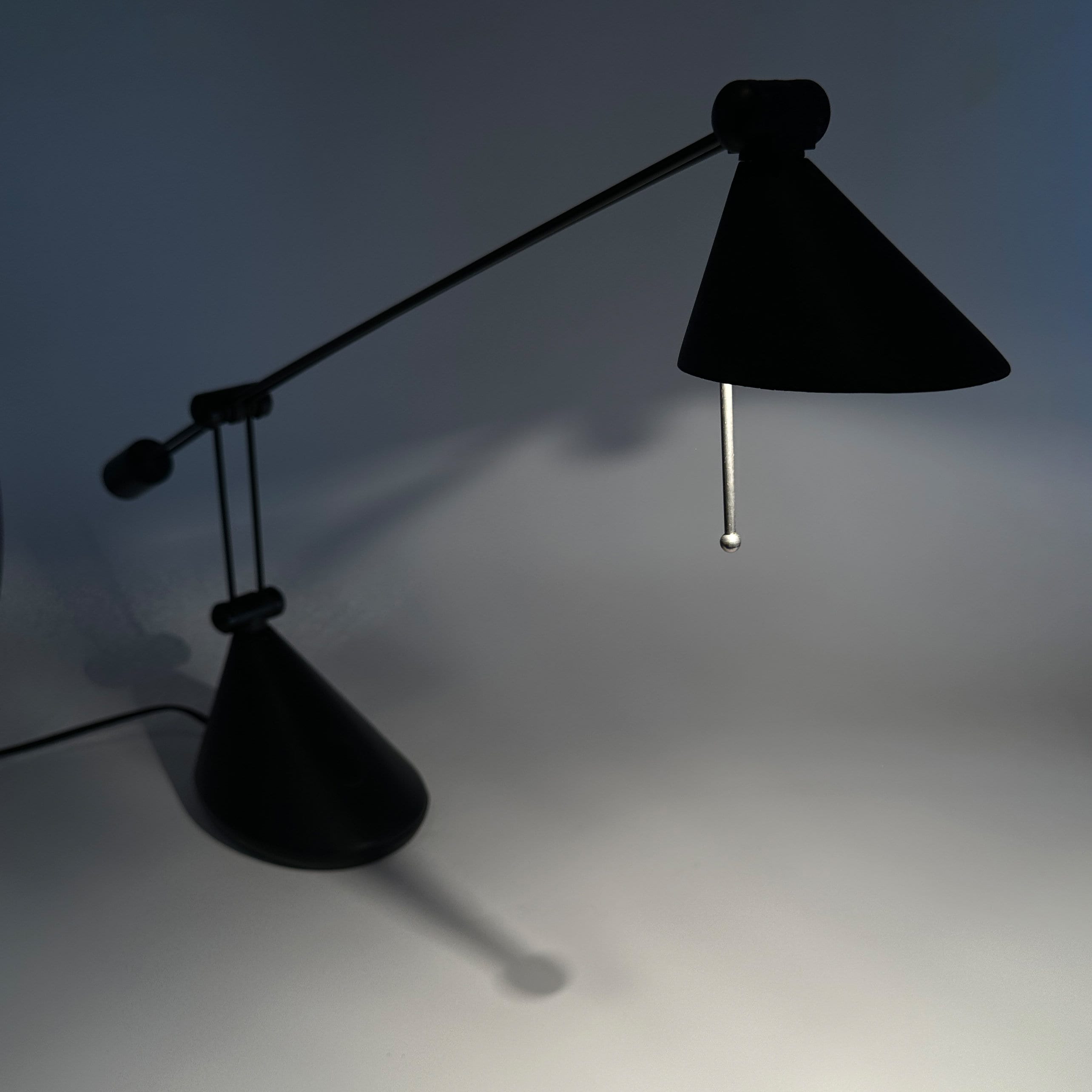 Vintage Anavil Italy Architektenlampe in Schwarz aus den