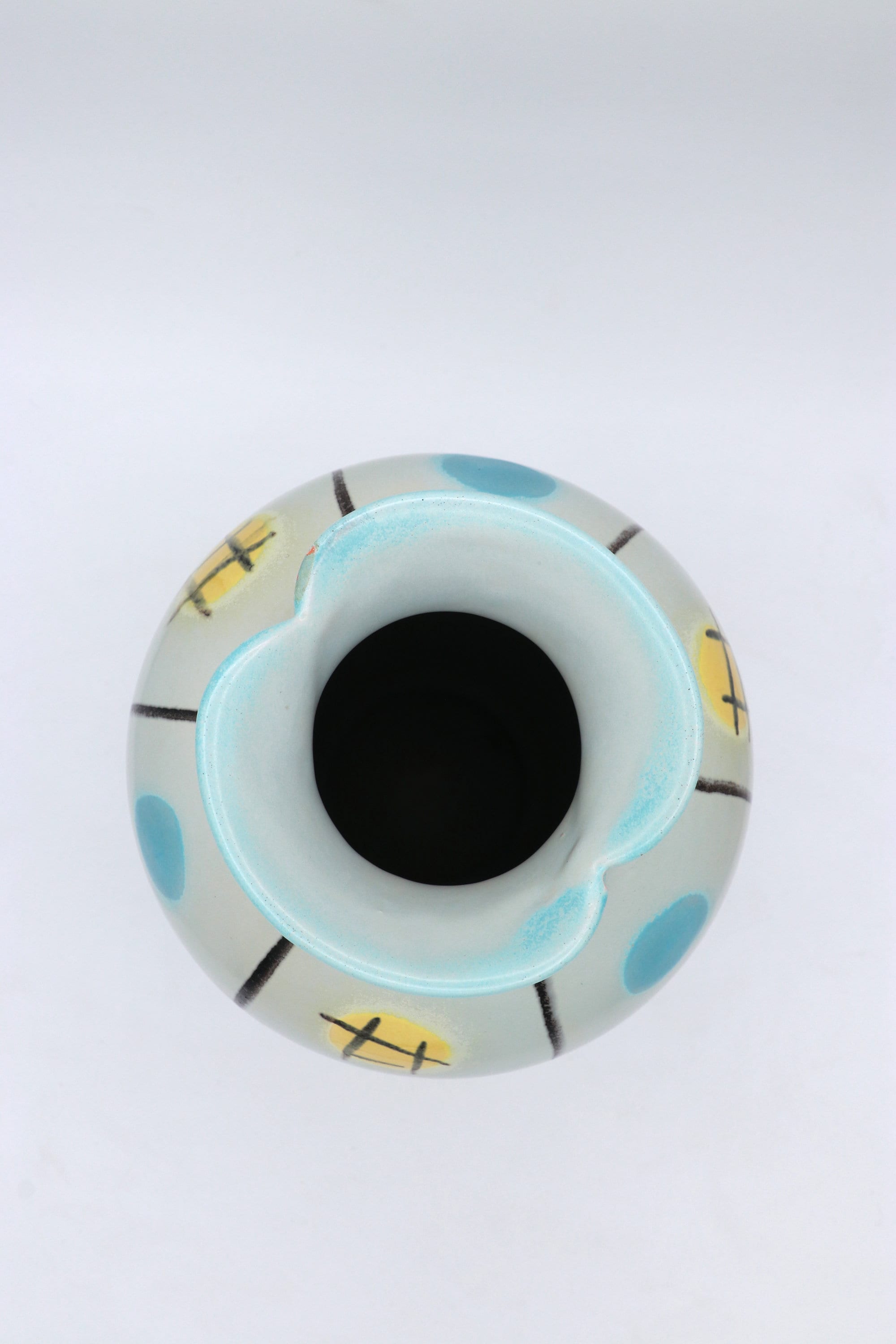 Viktoria Keramikvase in Mintgrün, Mid-Century 1950er/60er