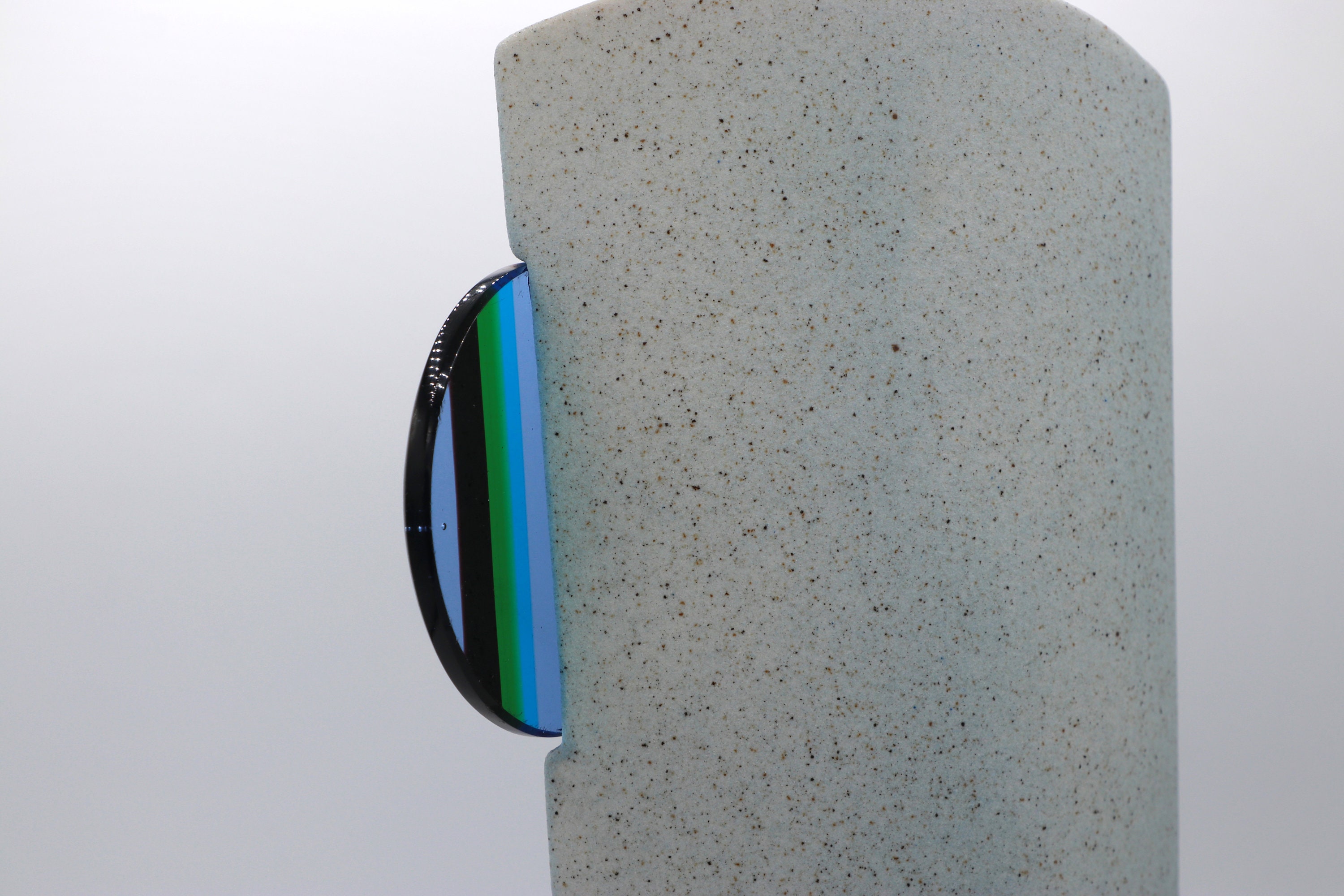 Lineasette Ceramiche Vase mit Glaselement