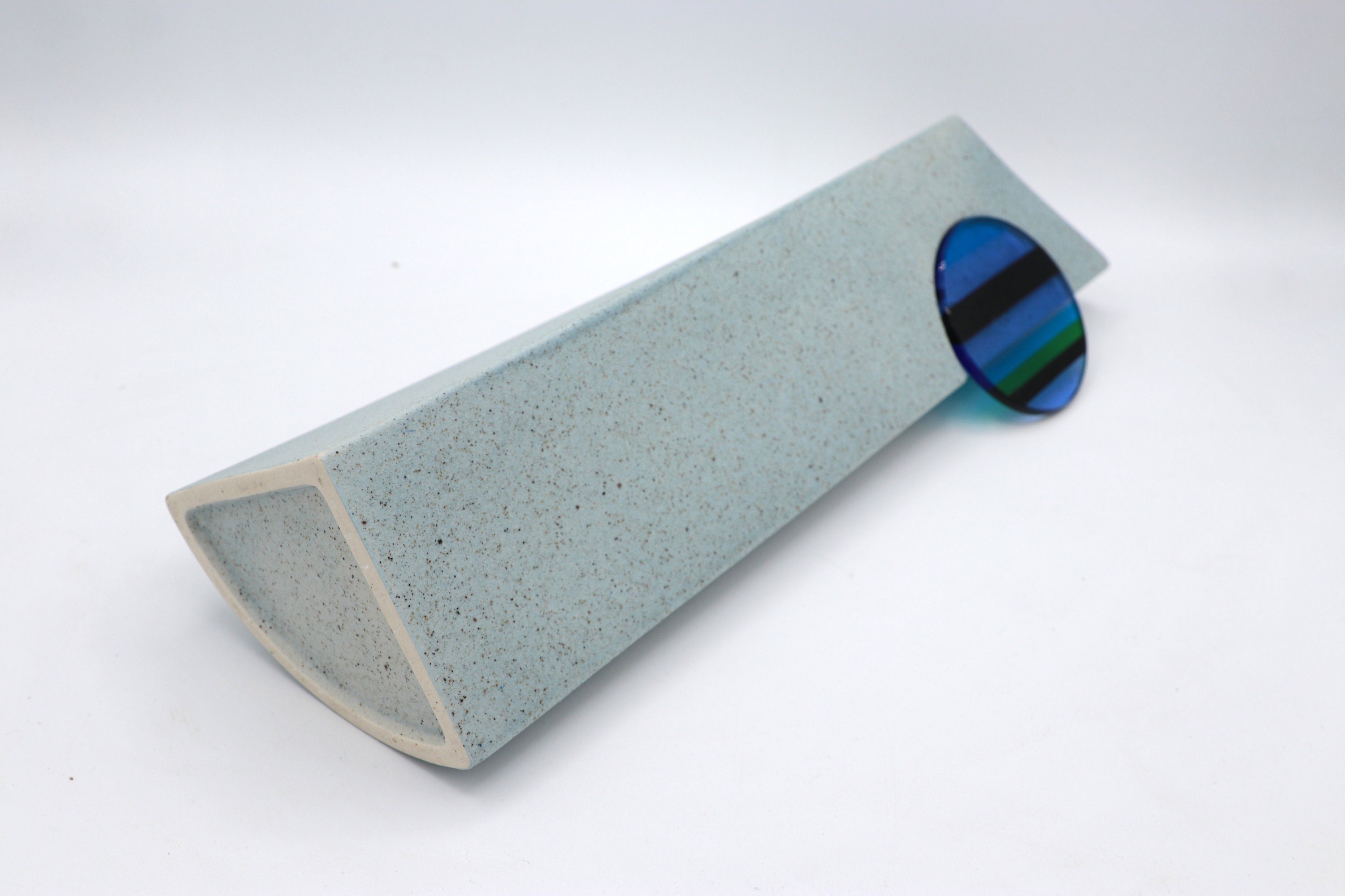 Lineasette Ceramiche Vase mit Glaselement