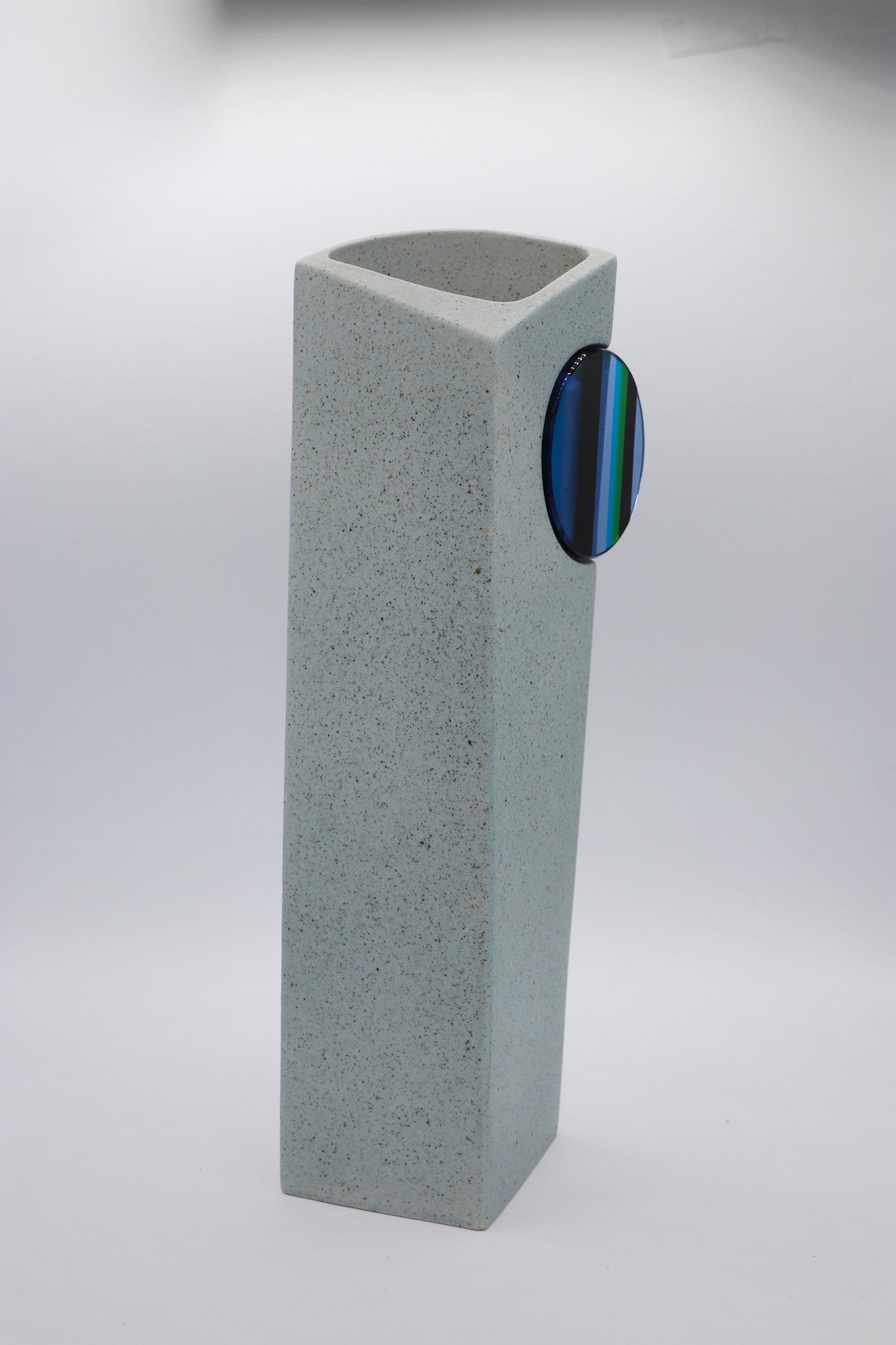 Lineasette Ceramiche Vase mit Glaselement