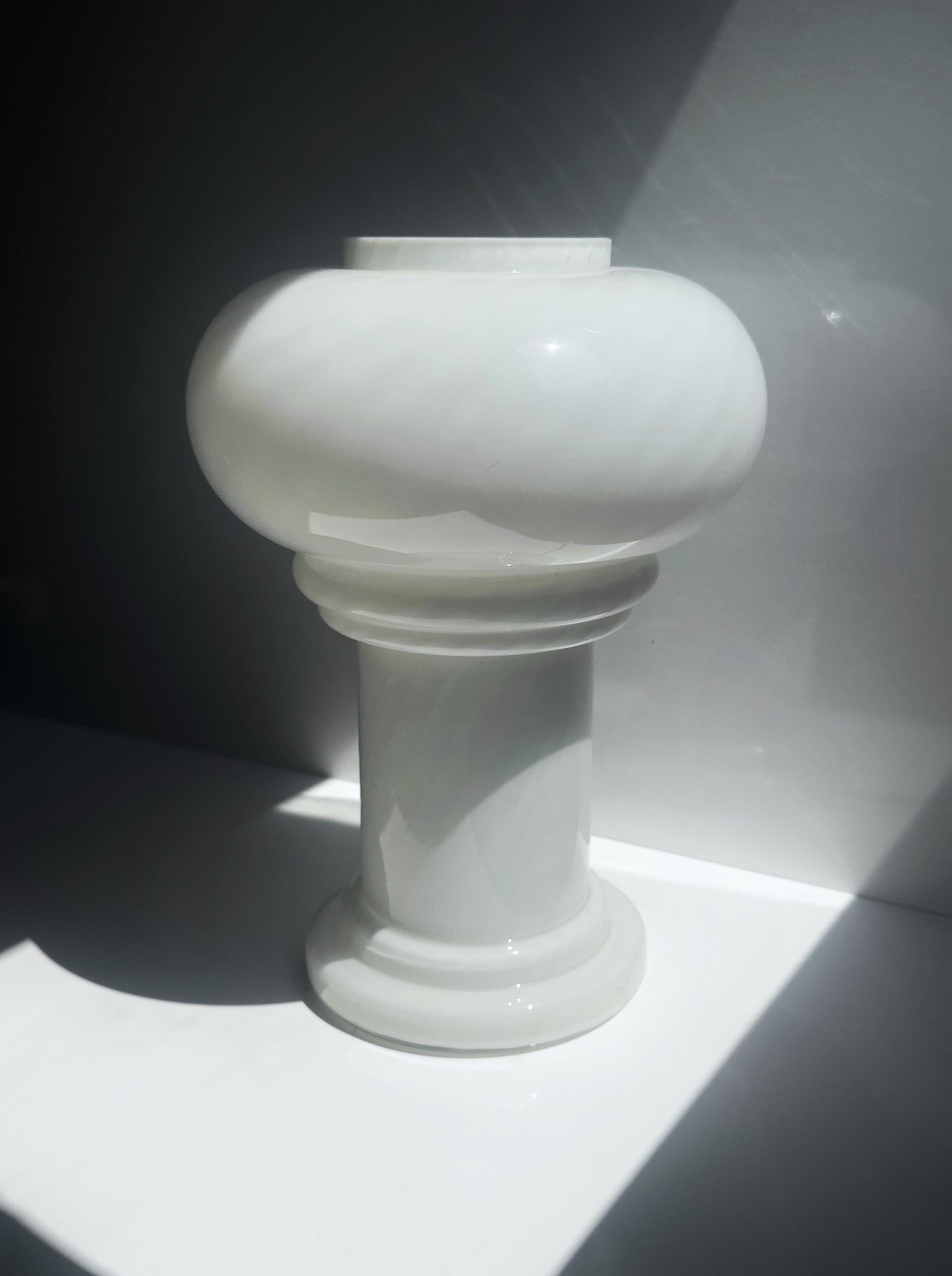 Vintage Murano Glas Pilzlampe mit Swirl