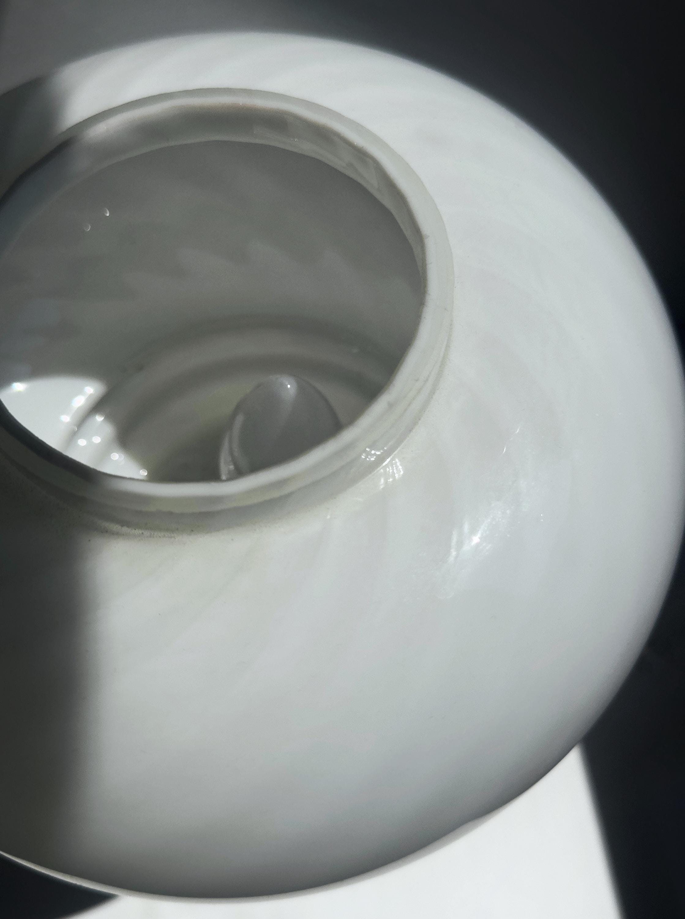 Vintage Murano Glas Pilzlampe mit Swirl