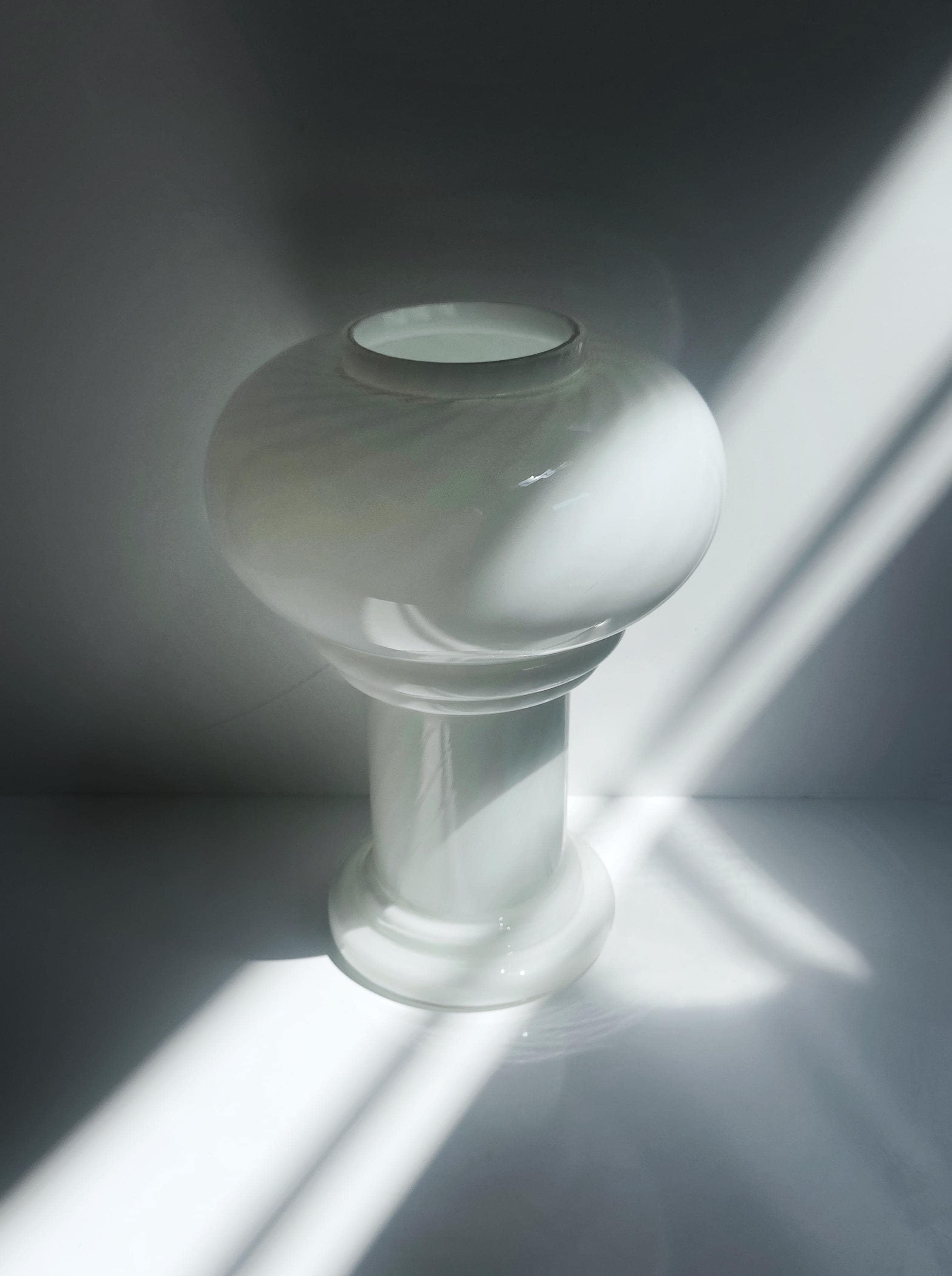 Vintage Murano Glas Pilzlampe mit Swirl