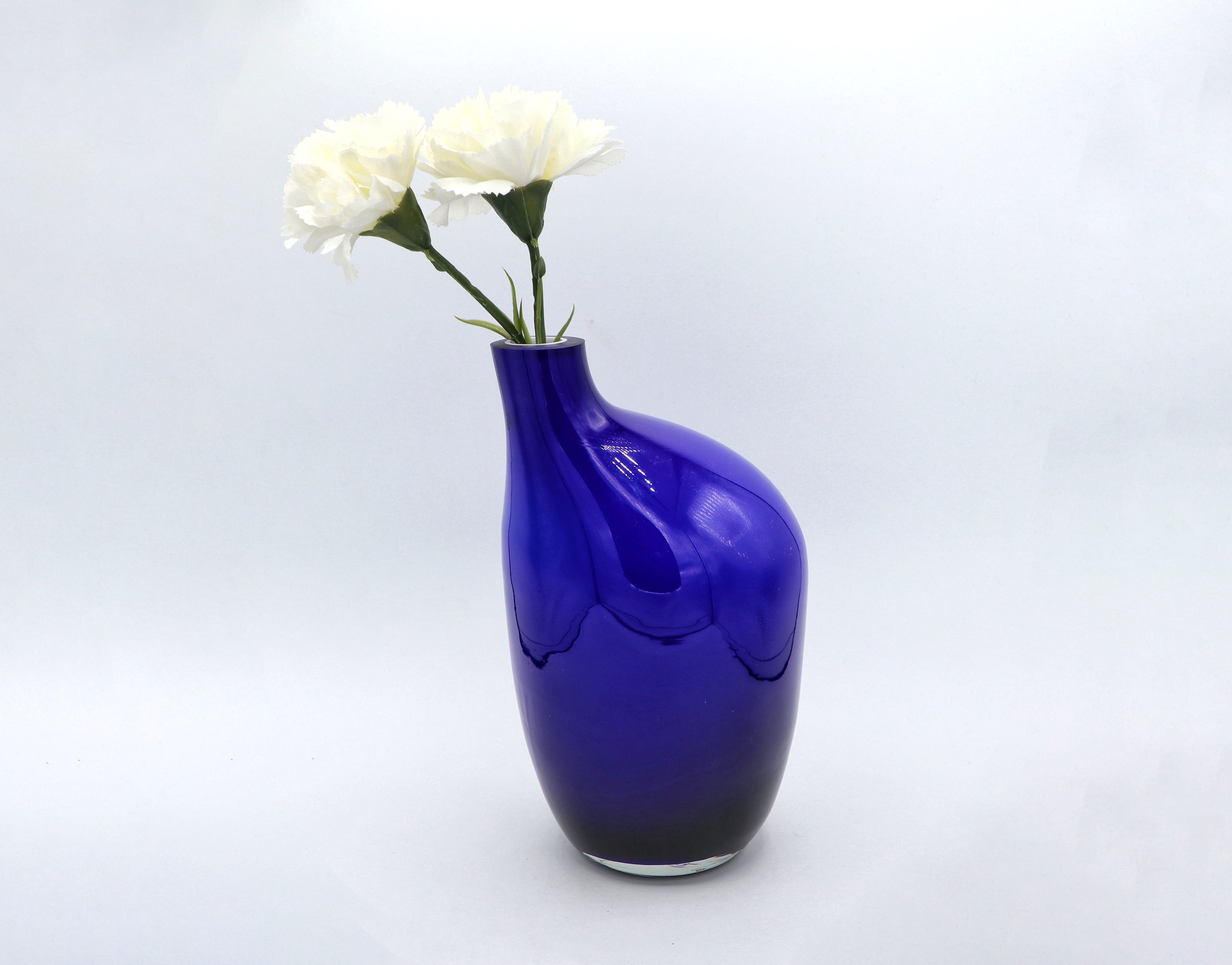 H. J. Richartz Art Collection Glasvase in Kobaltblau
