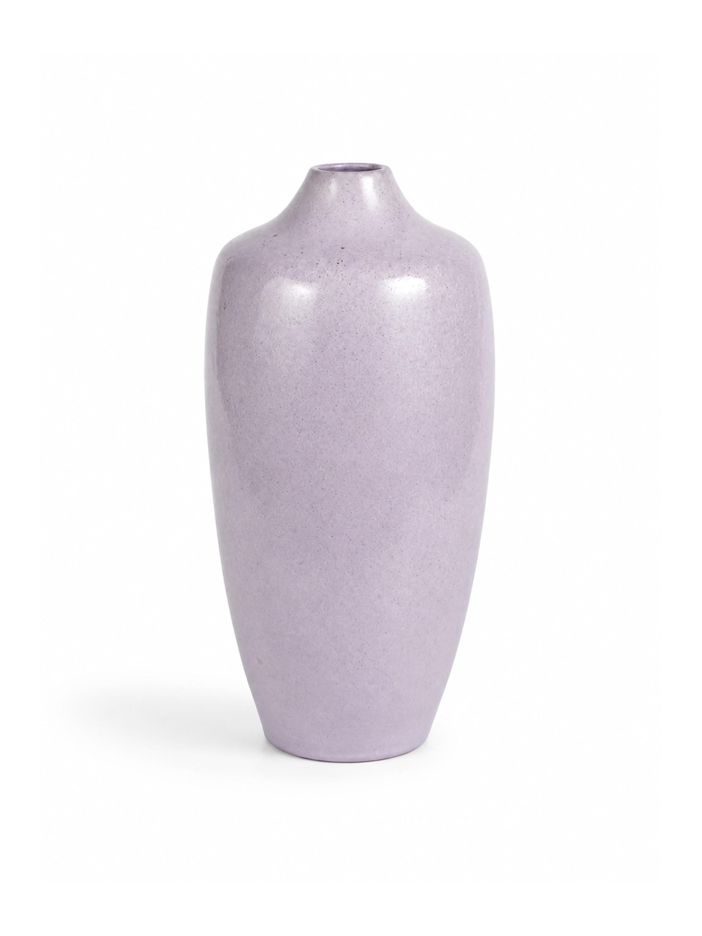 Vintage Keramikvase in Flieder mit Effektglasur, 1980er/90er