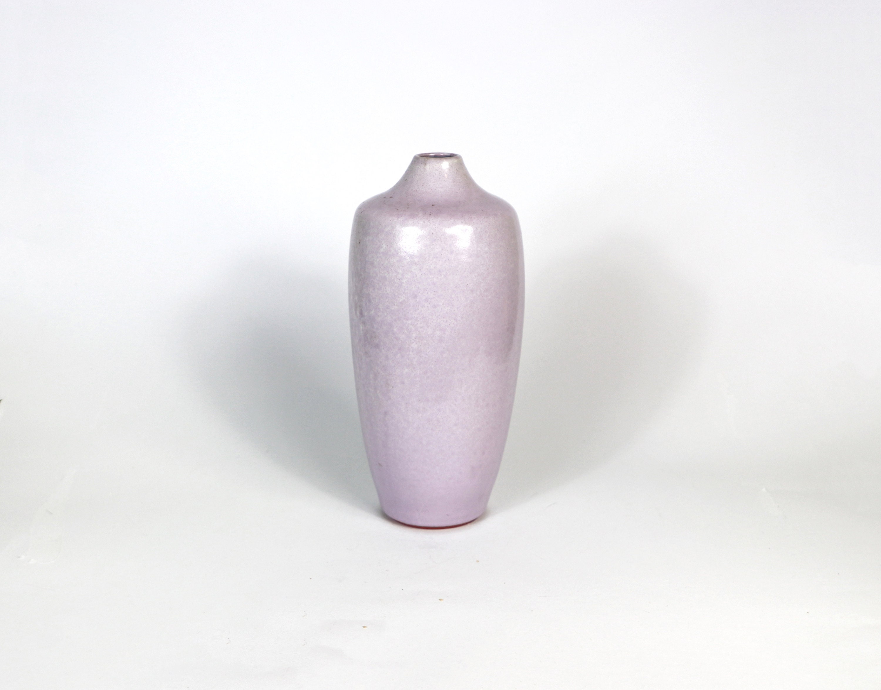 Vintage Keramikvase in Flieder mit Effektglasur, 1980er/90er