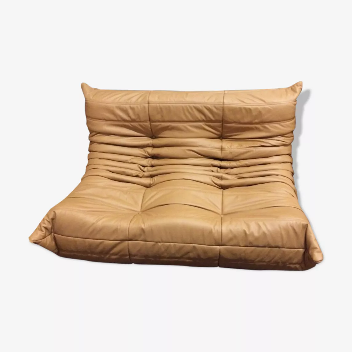 Togo Sofa 2-Sitzer Leder Beige