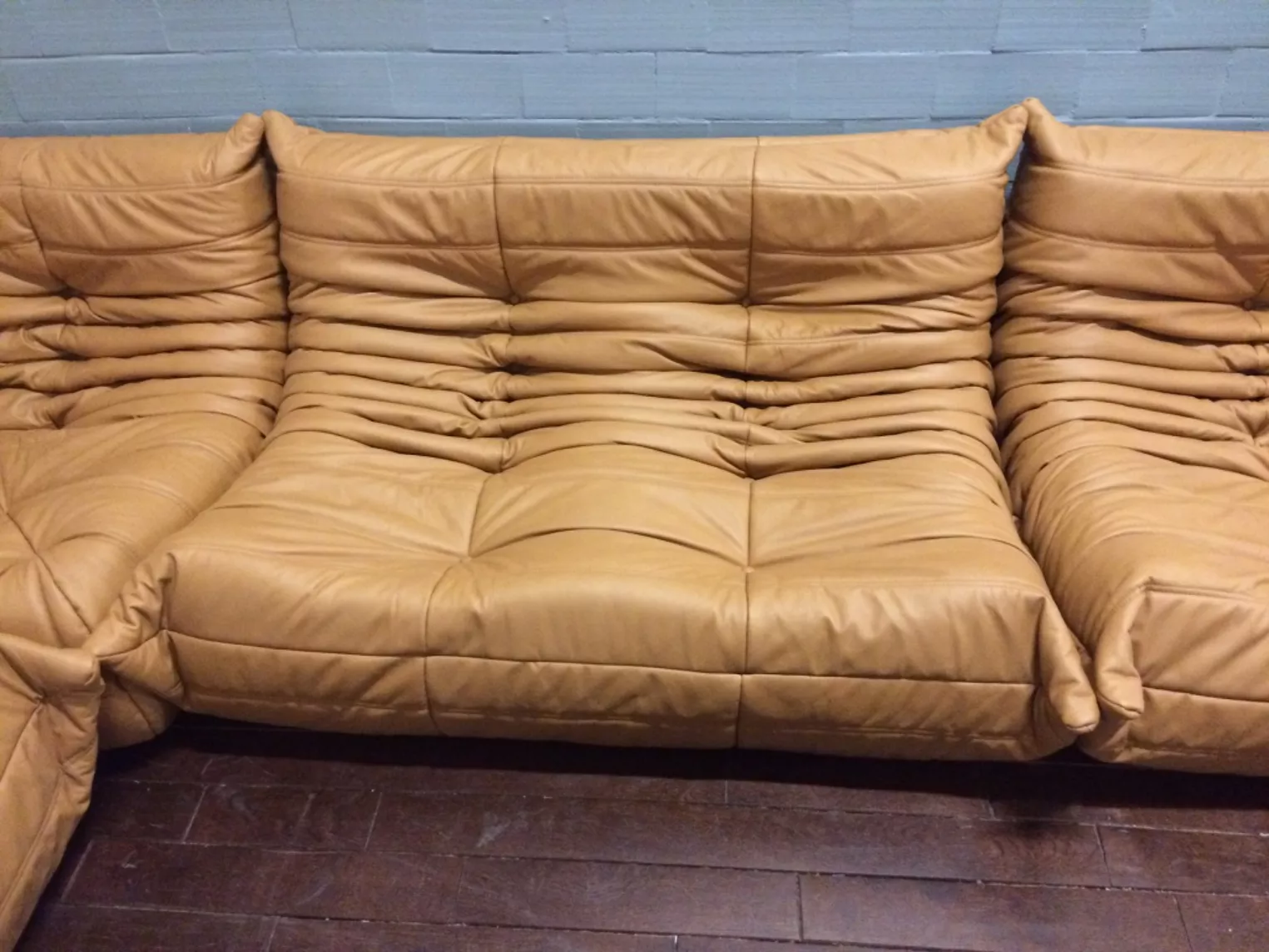 Togo Sofa 2-Sitzer Leder Beige