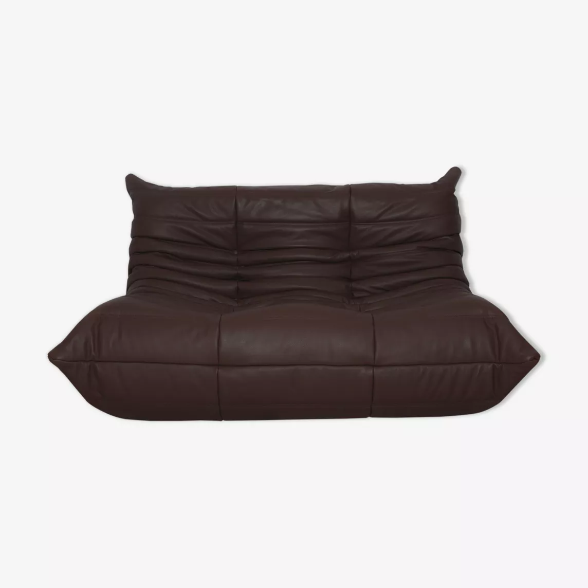 Divano Togo 2 posti pelle Madras marrone