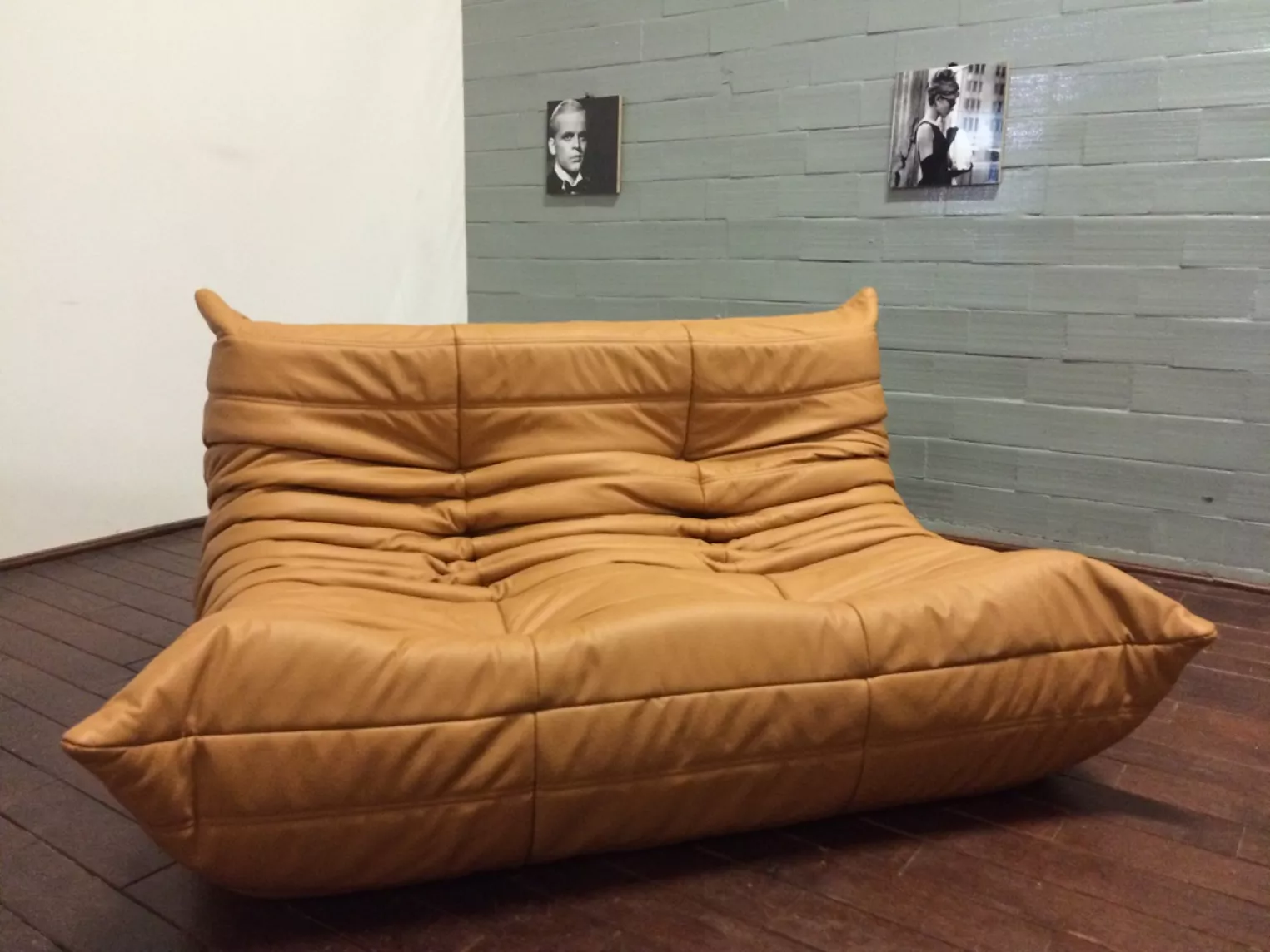 Togo Sofa 2-Sitzer Leder Beige