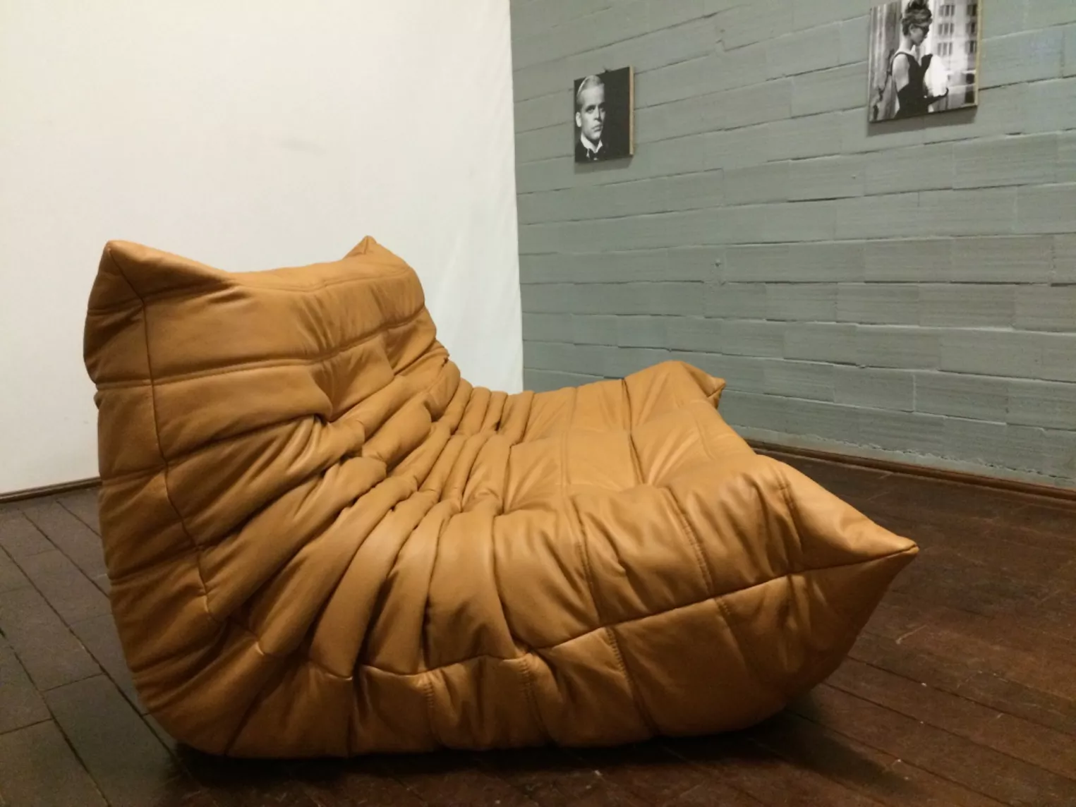 Togo Sofa 2-Sitzer Leder Beige