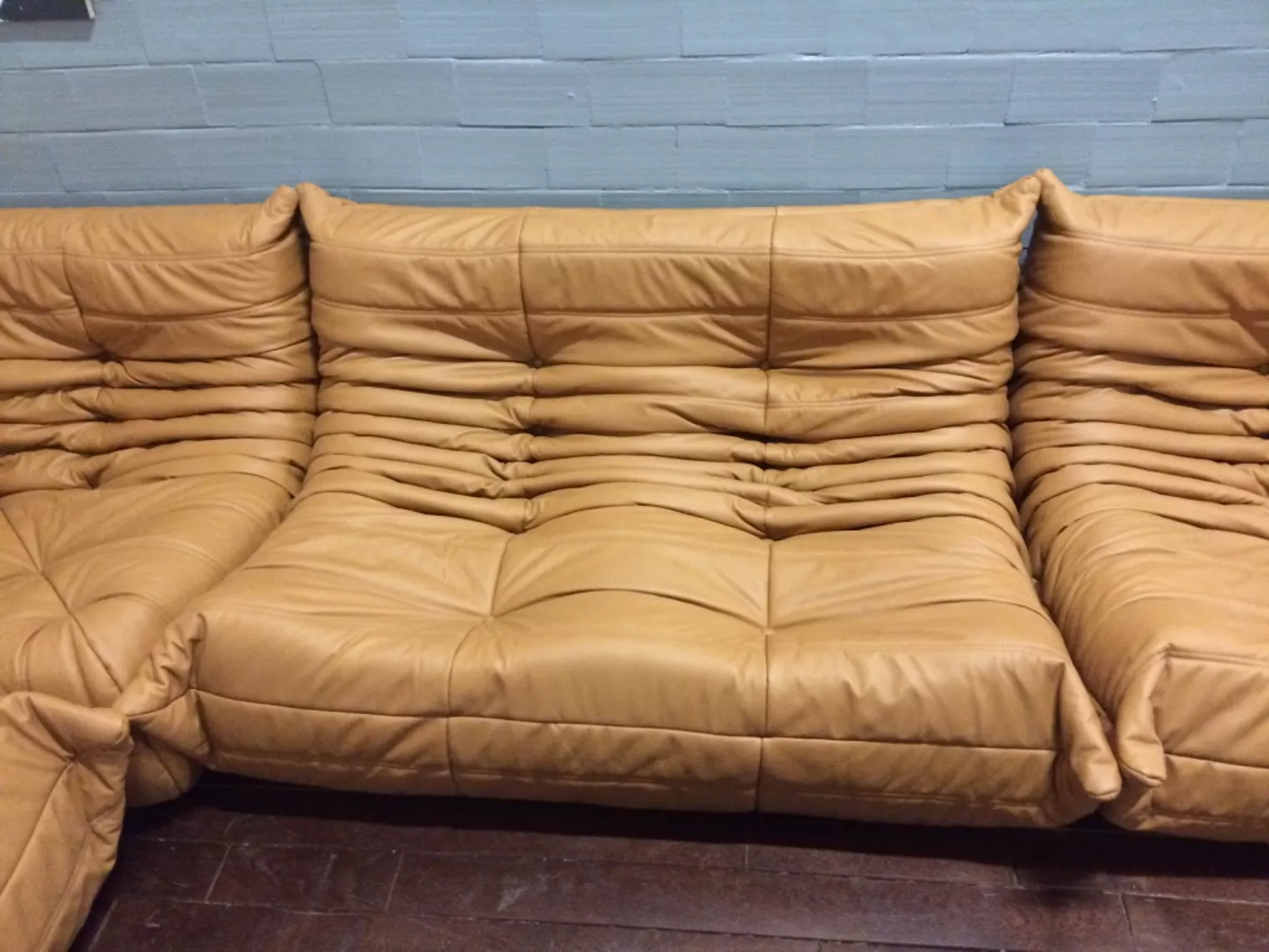 Togo Sofa 2-Sitzer Leder Beige