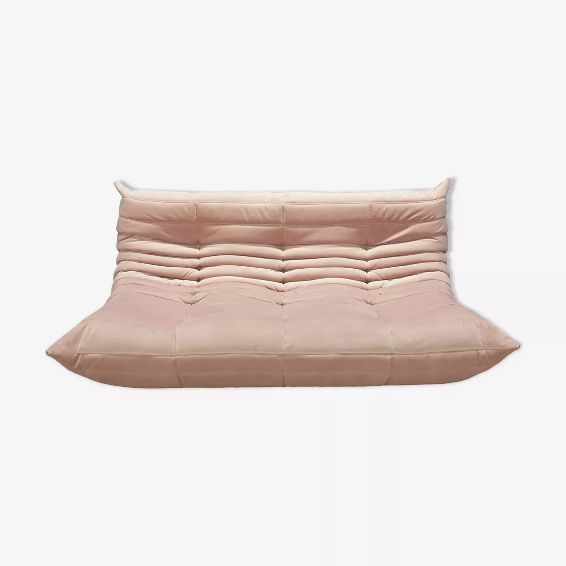 Togo Sofa 3-seater velvet light pink