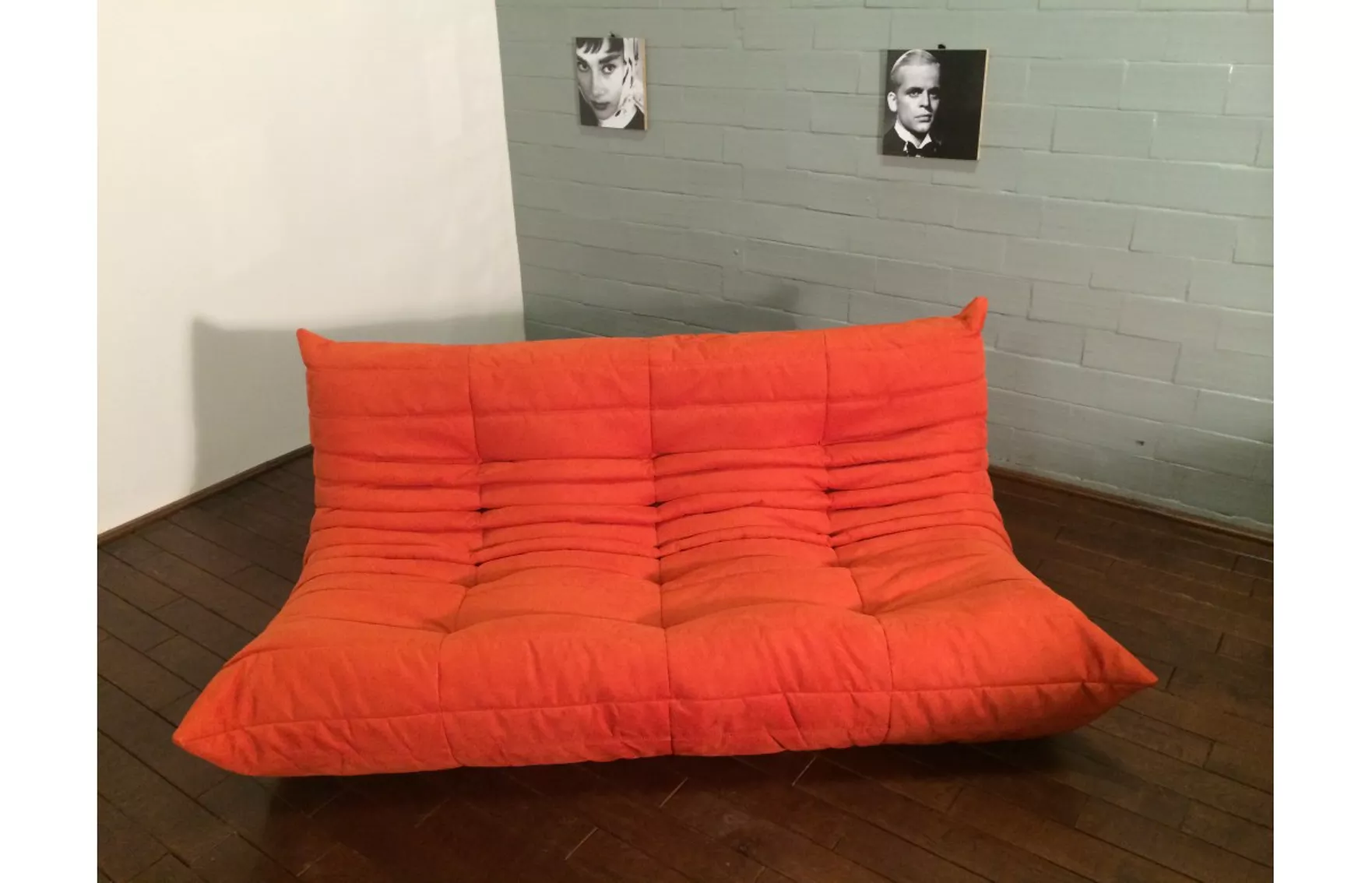 Togo Sofa 3-Sitzer Textil Orange
