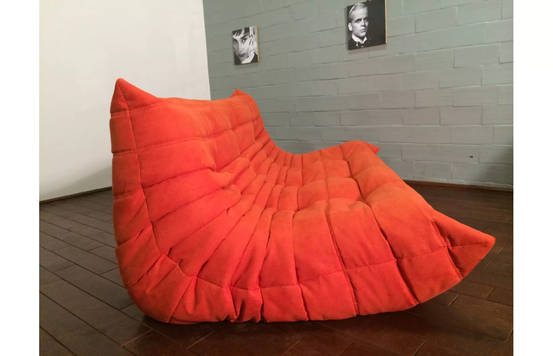 Togo Sofa 3-Sitzer Textil Orange