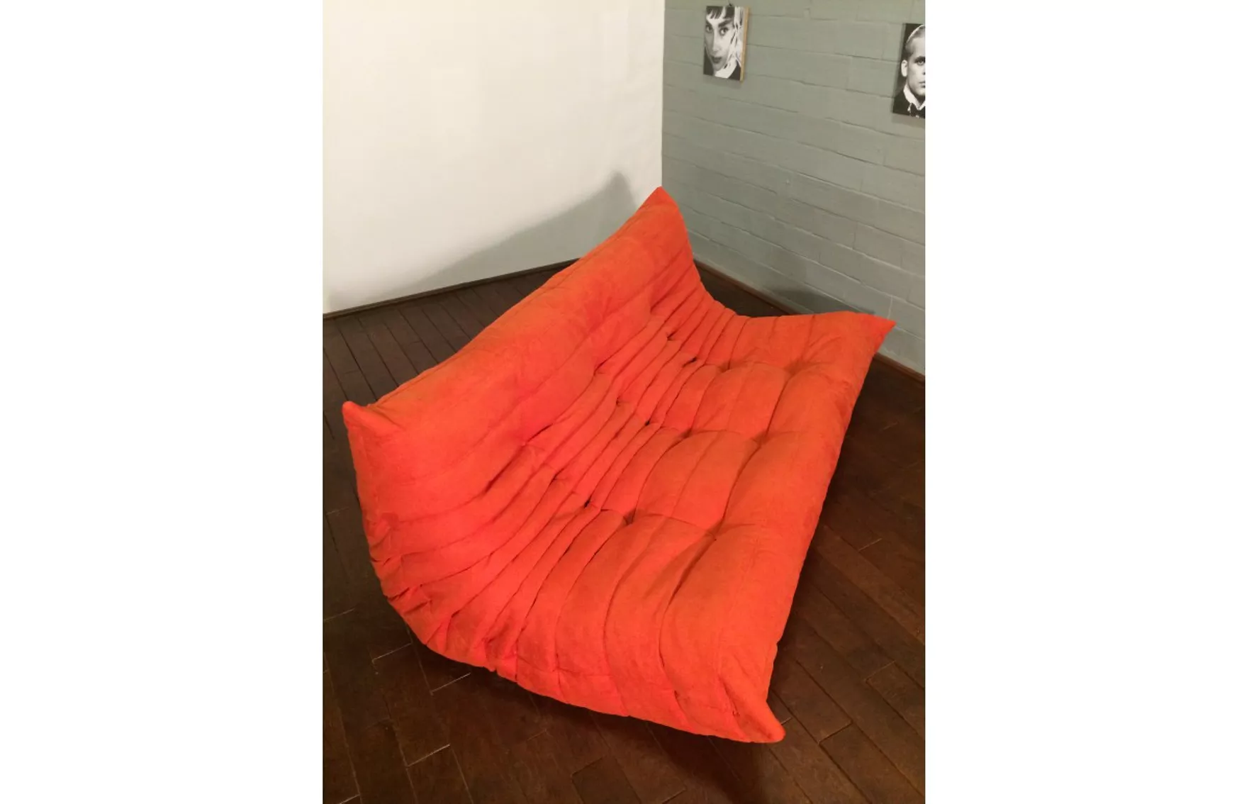 Togo Sofa 3-Sitzer Textil Orange