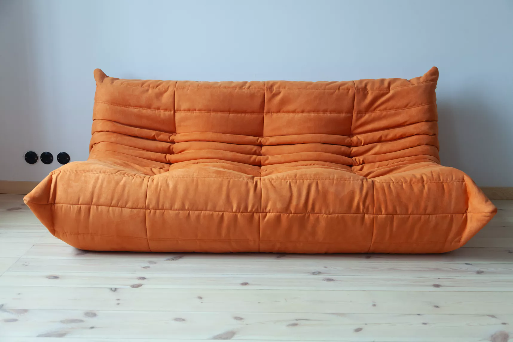 Togo Sofa 3-Seater Textile Orange