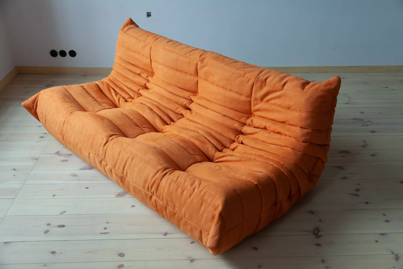 Togo Sofa 3-Seater Textile Orange