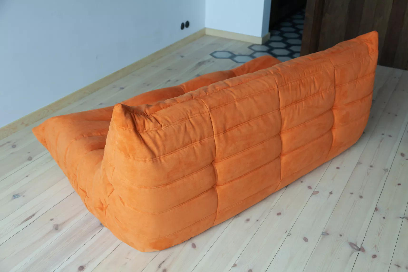 Togo Sofa 3-Seater Textile Orange