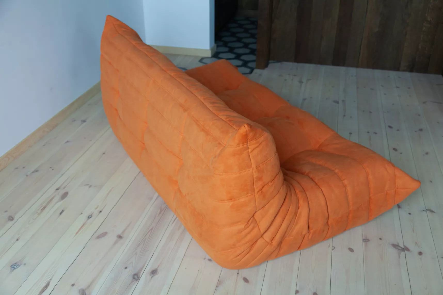 Togo Sofa 3-Seater Textile Orange