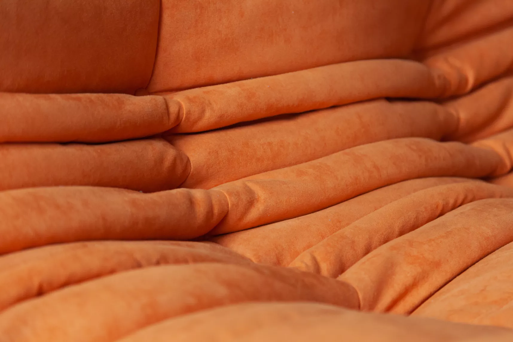 Togo Sofa 3-Seater Textile Orange