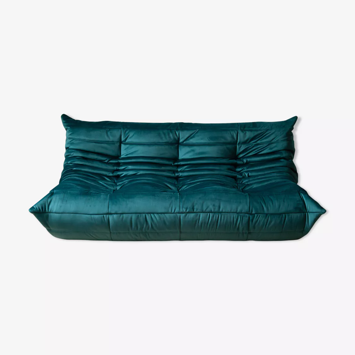 Togo Sofa 3-seater velvet petrol